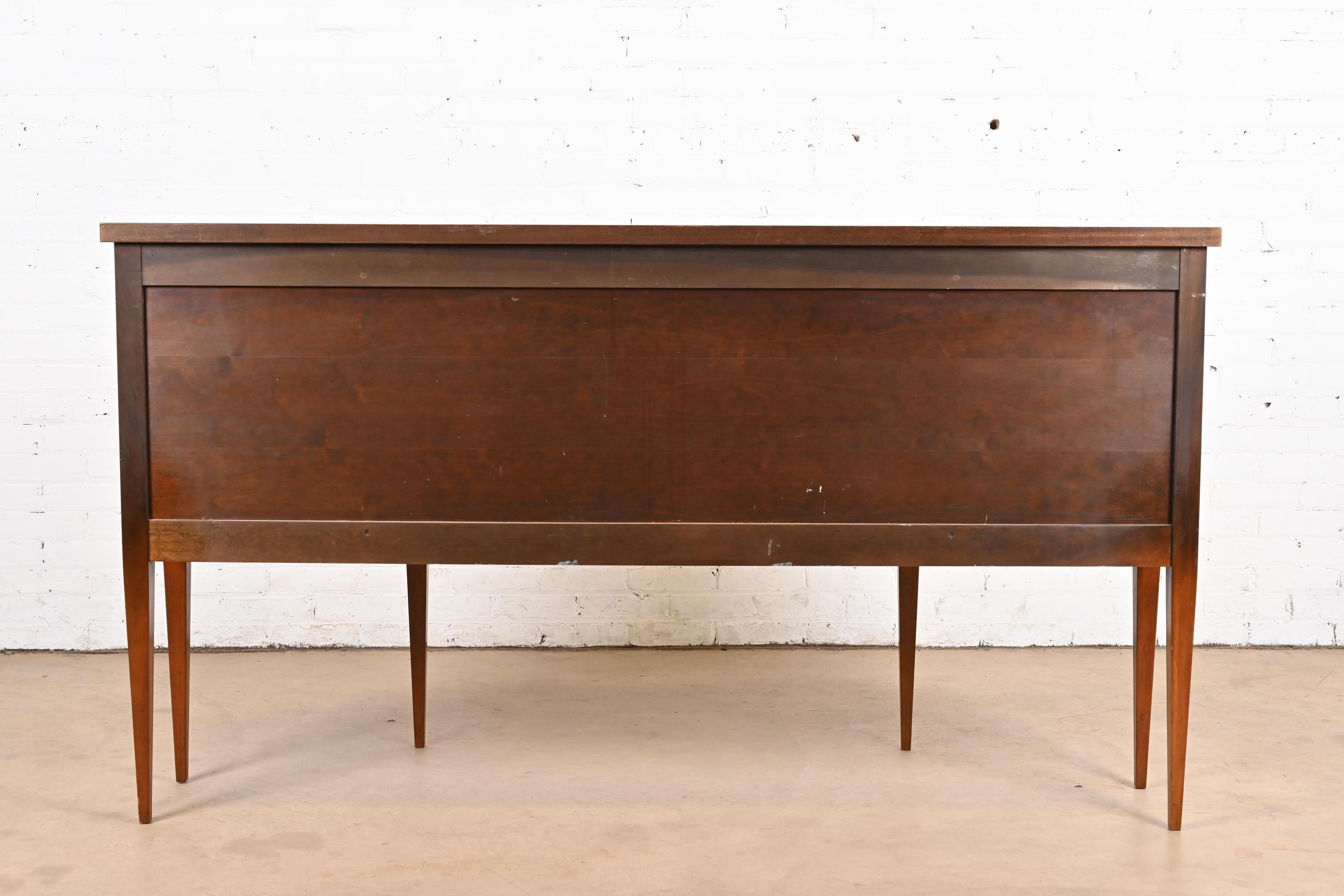 Baker Furniture Hepplewhite Flame Mahogany Serpentine Front Sideboard Credenza 6