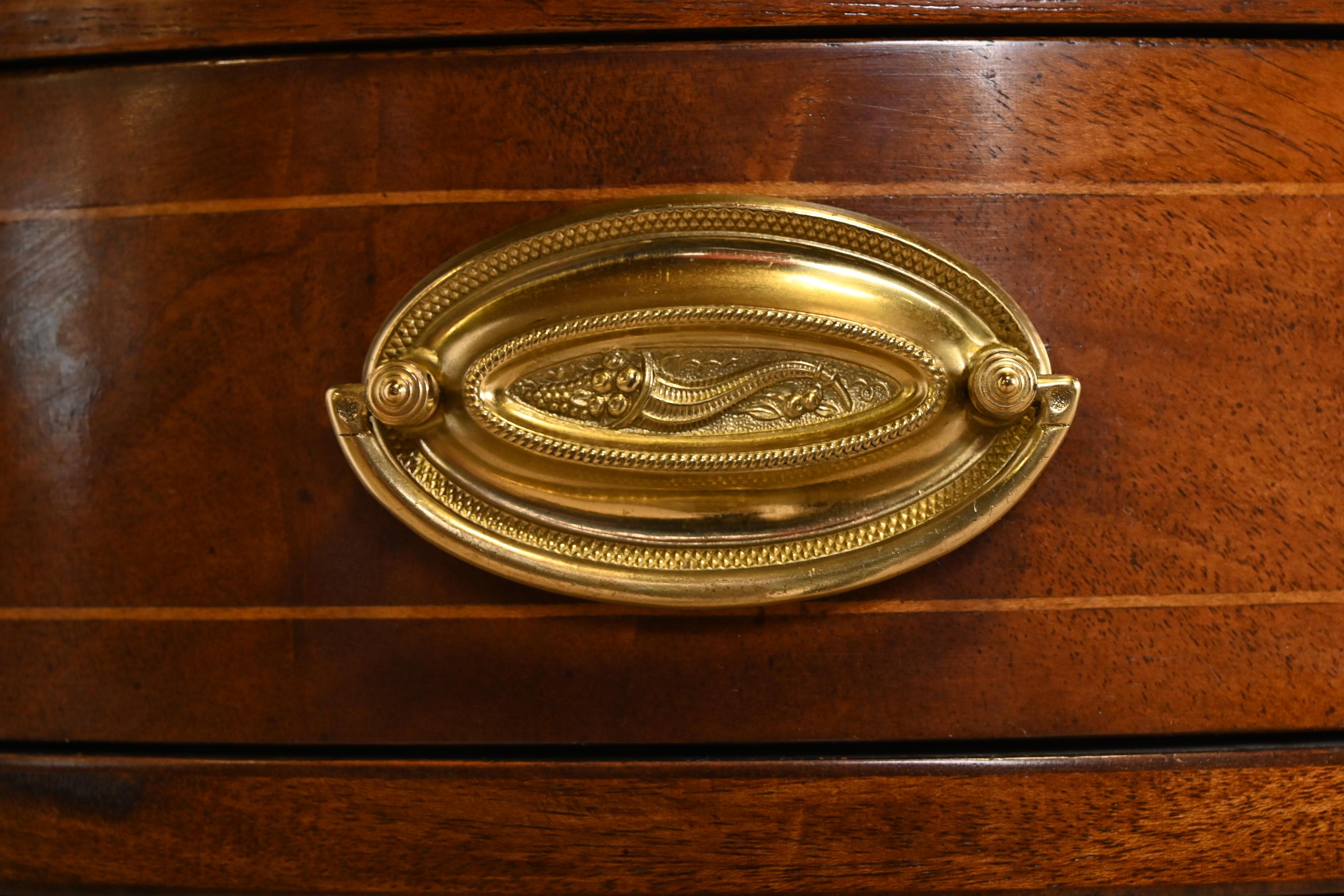 Baker Furniture Hepplewhite Flame Mahogany Serpentine Front Sideboard Credenza 2