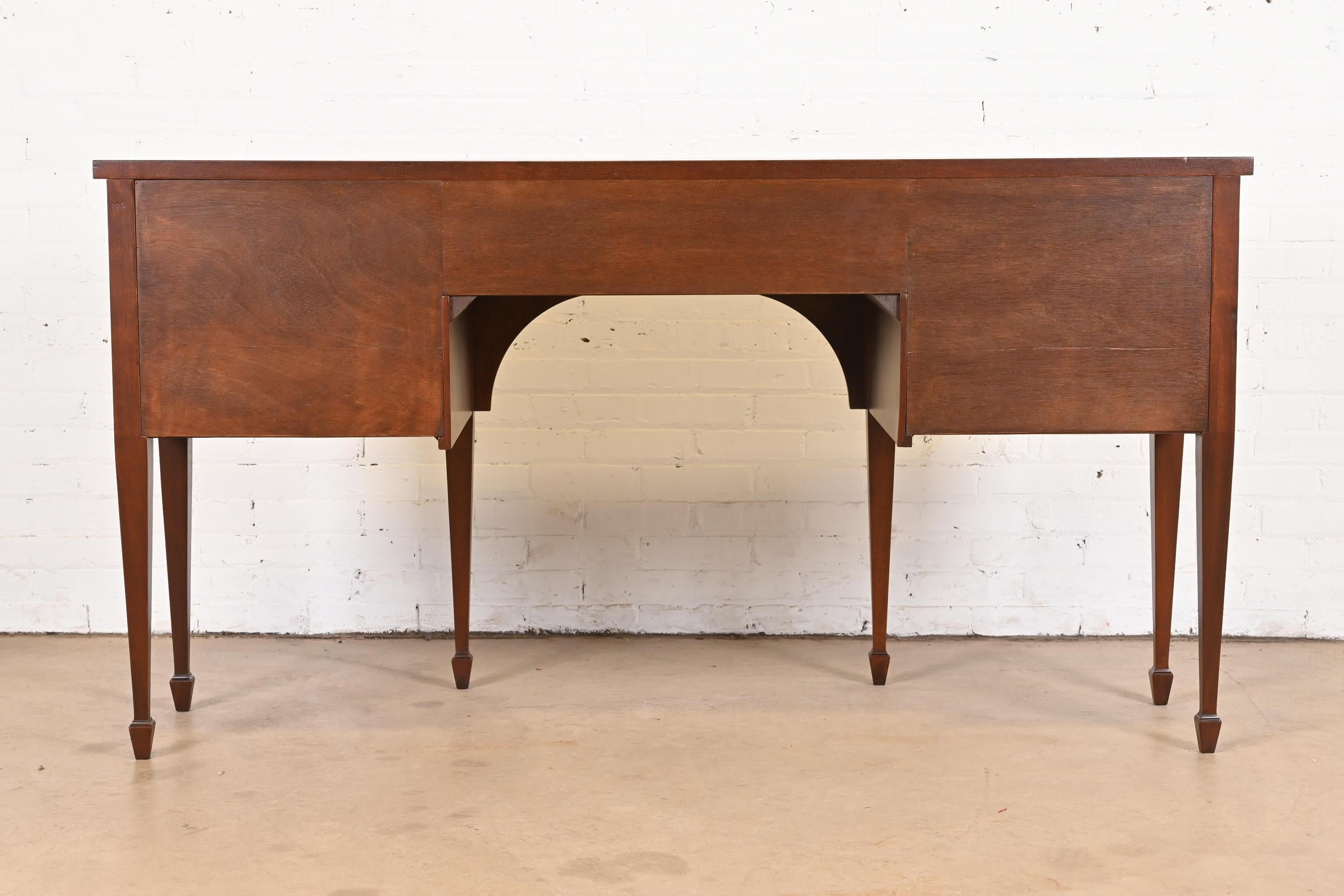 Baker Furniture Hepplewhite Mahogany and Inlaid Satinwood Sideboard, Refinished 9