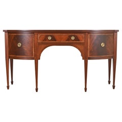 Baker Furniture Hepplewhite Mahogany and Inlaid Satinwood Sideboard, Refinished