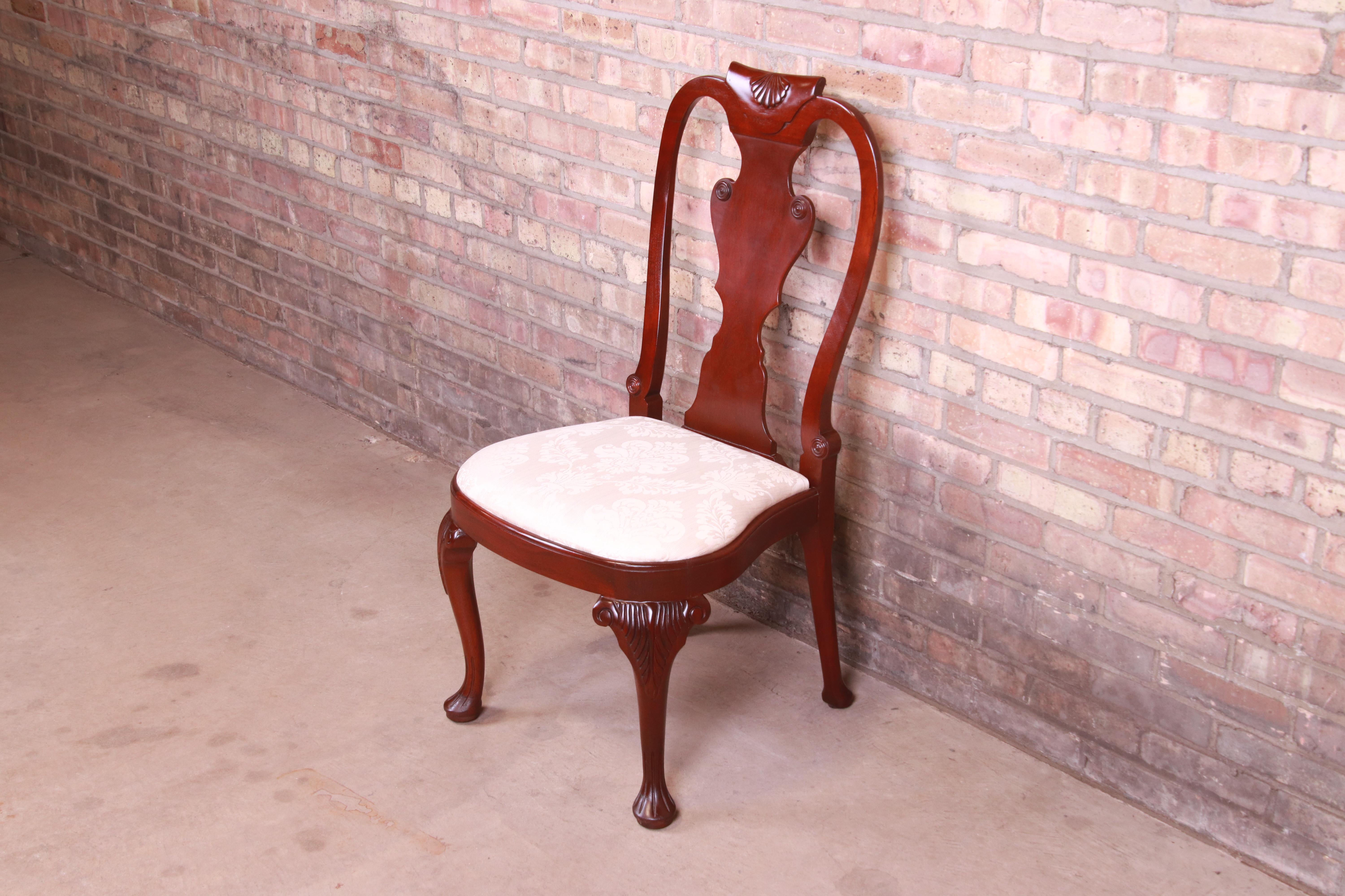 Baker Furniture Historic Charleston Carved Mahogany Dining Chairs, Set of Six For Sale 3