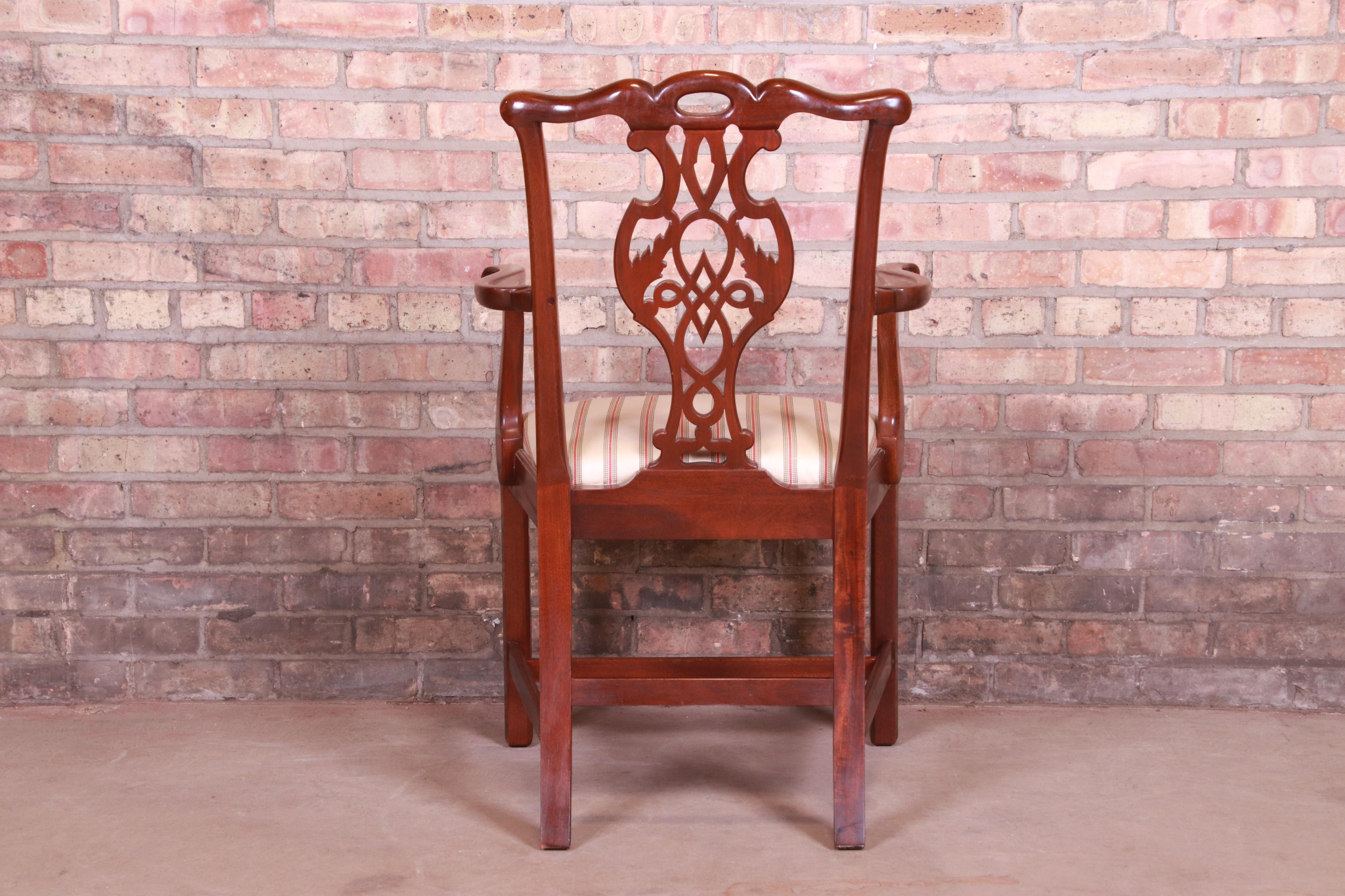Baker Furniture Historic Charleston Carved Mahogany Dining Chairs, Set of Six 3