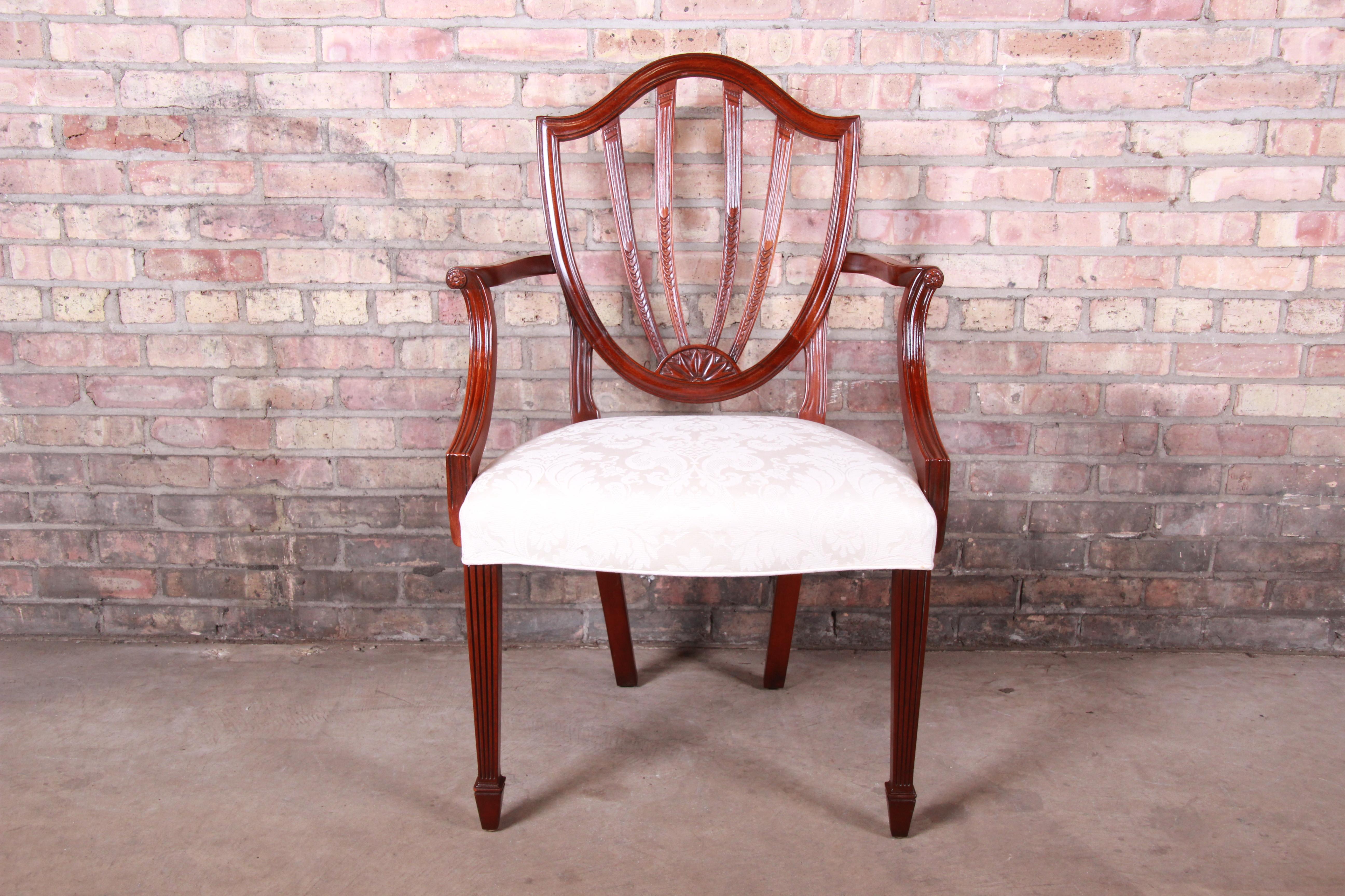 Baker Furniture Historic Charleston Carved Mahogany Dining Chairs, Set of Six 5