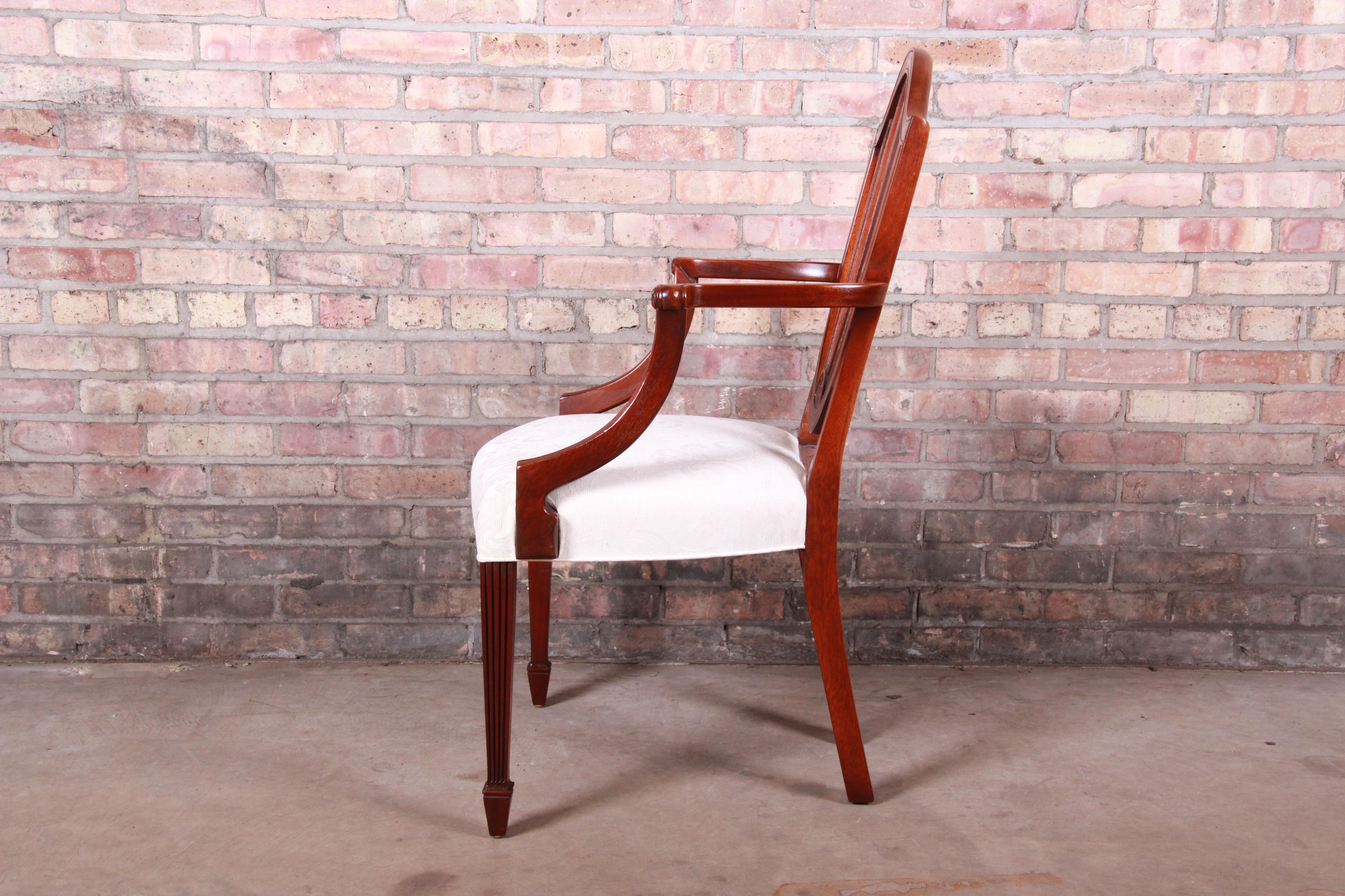 Baker Furniture Historic Charleston Carved Mahogany Dining Chairs, Set of Six 9