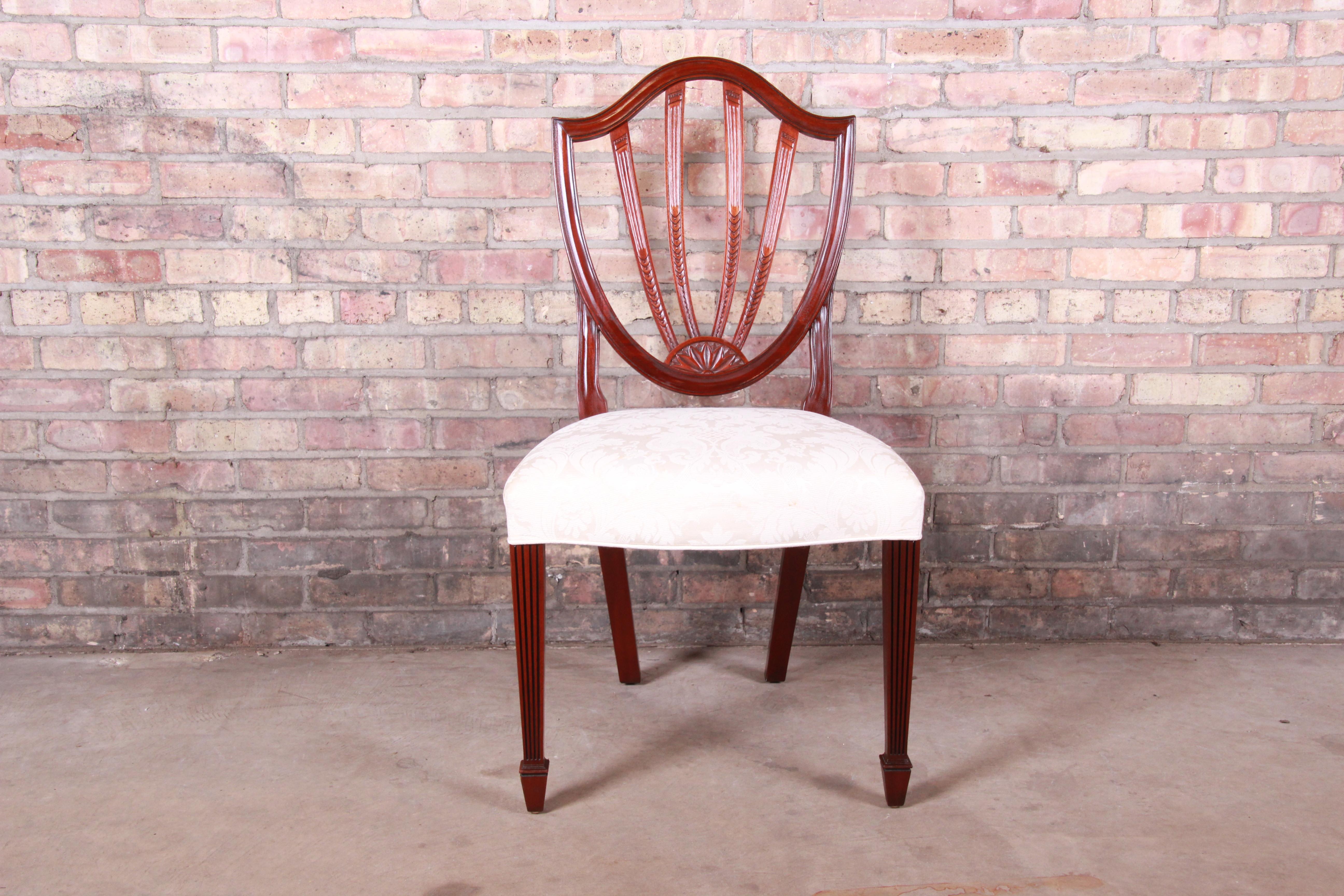 Baker Furniture Historic Charleston Carved Mahogany Dining Chairs, Set of Six 1