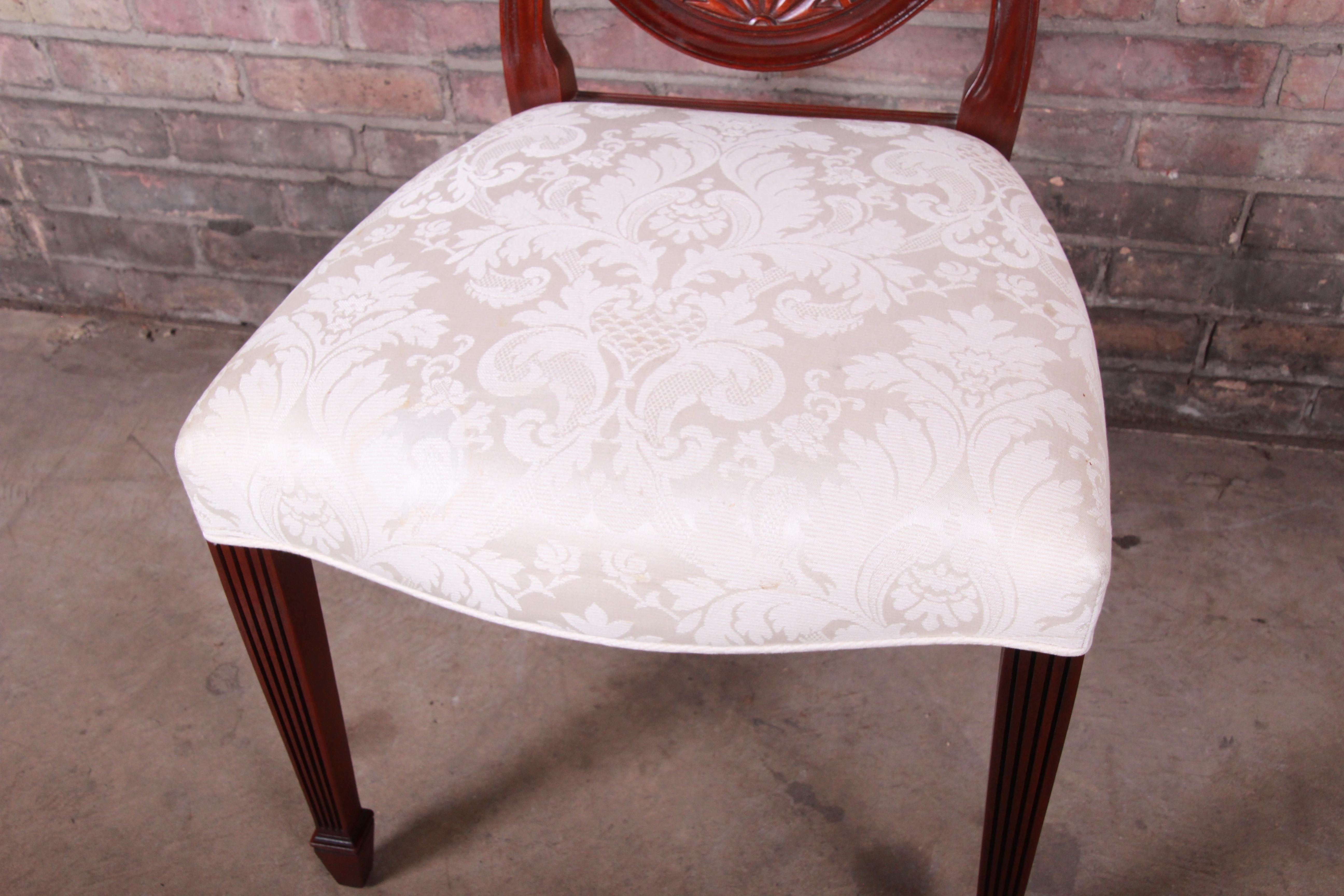 Baker Furniture Historic Charleston Carved Mahogany Dining Chairs, Set of Six 2