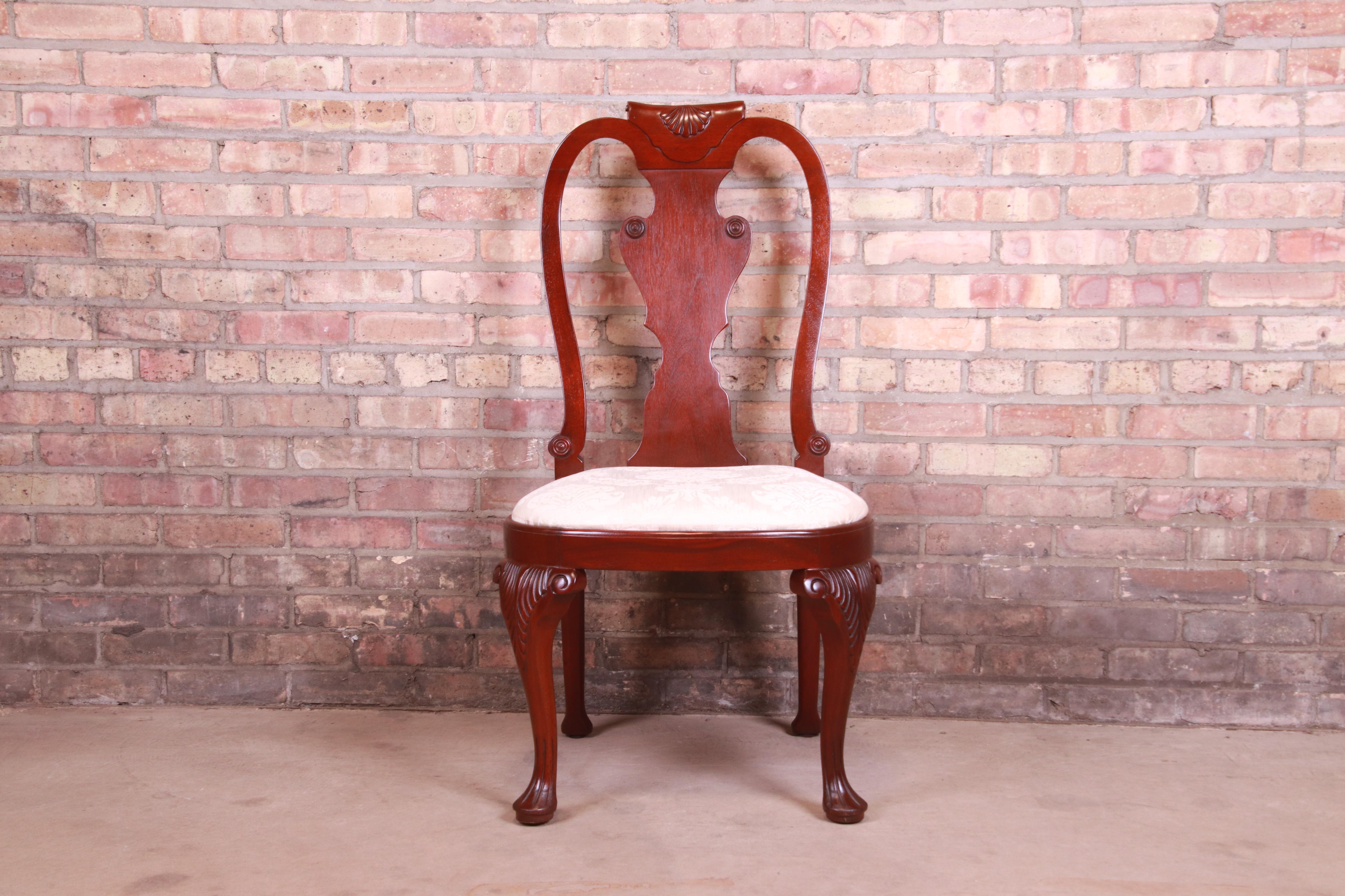 Baker Furniture Historic Charleston Carved Mahogany Dining Chairs, Set of Six For Sale 2