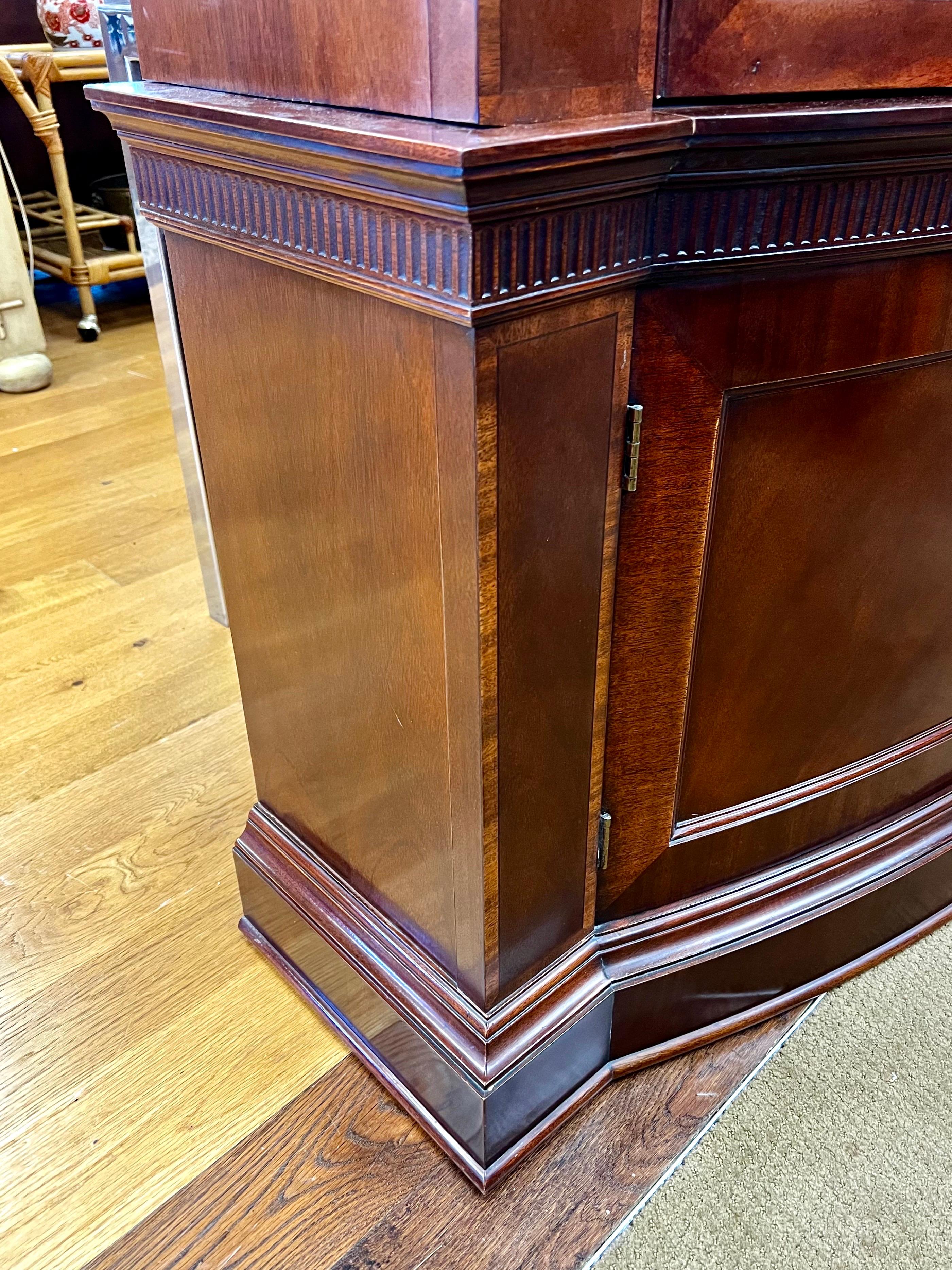 20th Century Baker Furniture Historic Charleston China Cabinet Breakfront Sideboard