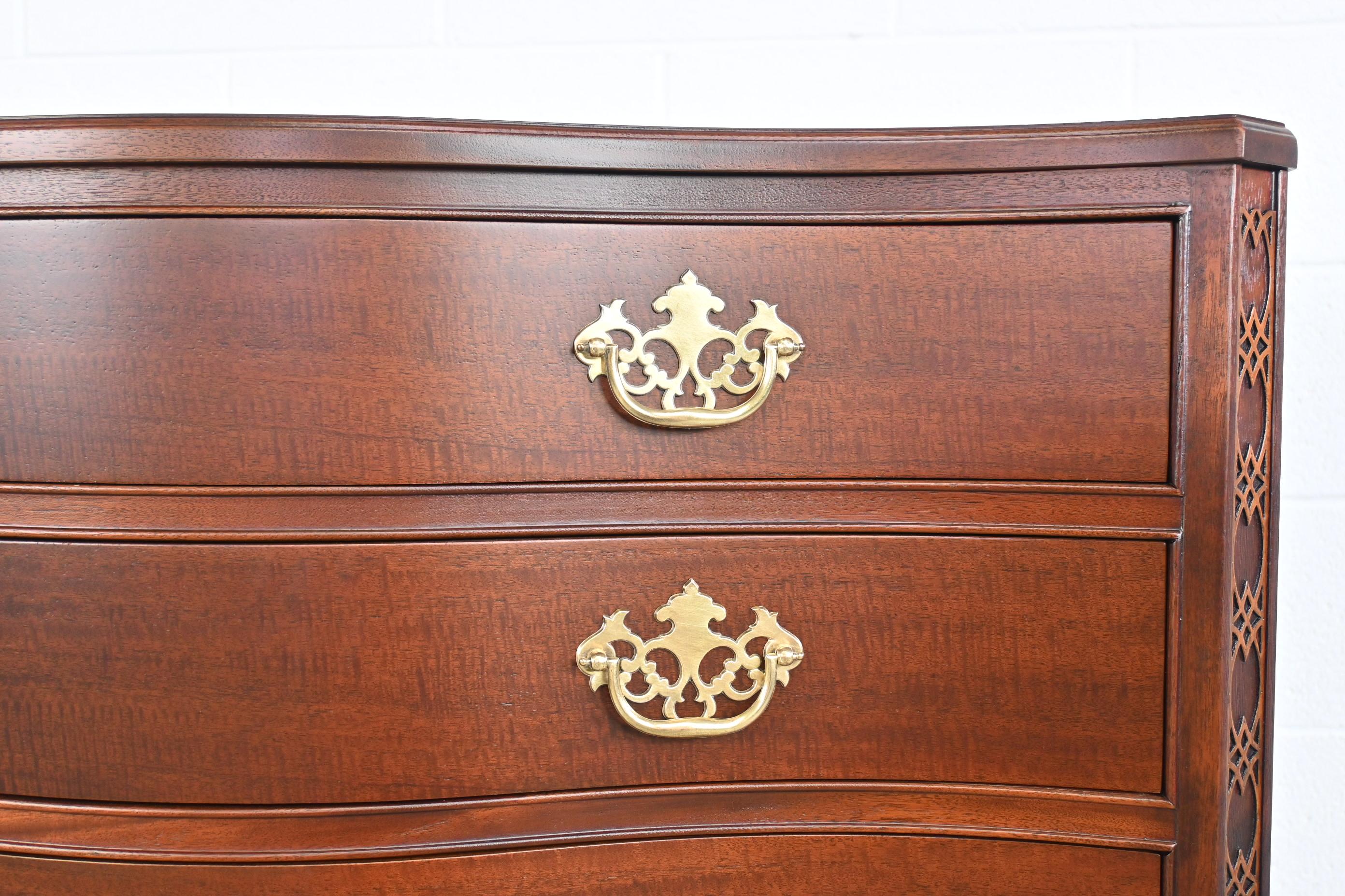 Baker Furniture Historic Charleston Chippendale Mahogany Dressers, a Pair 1
