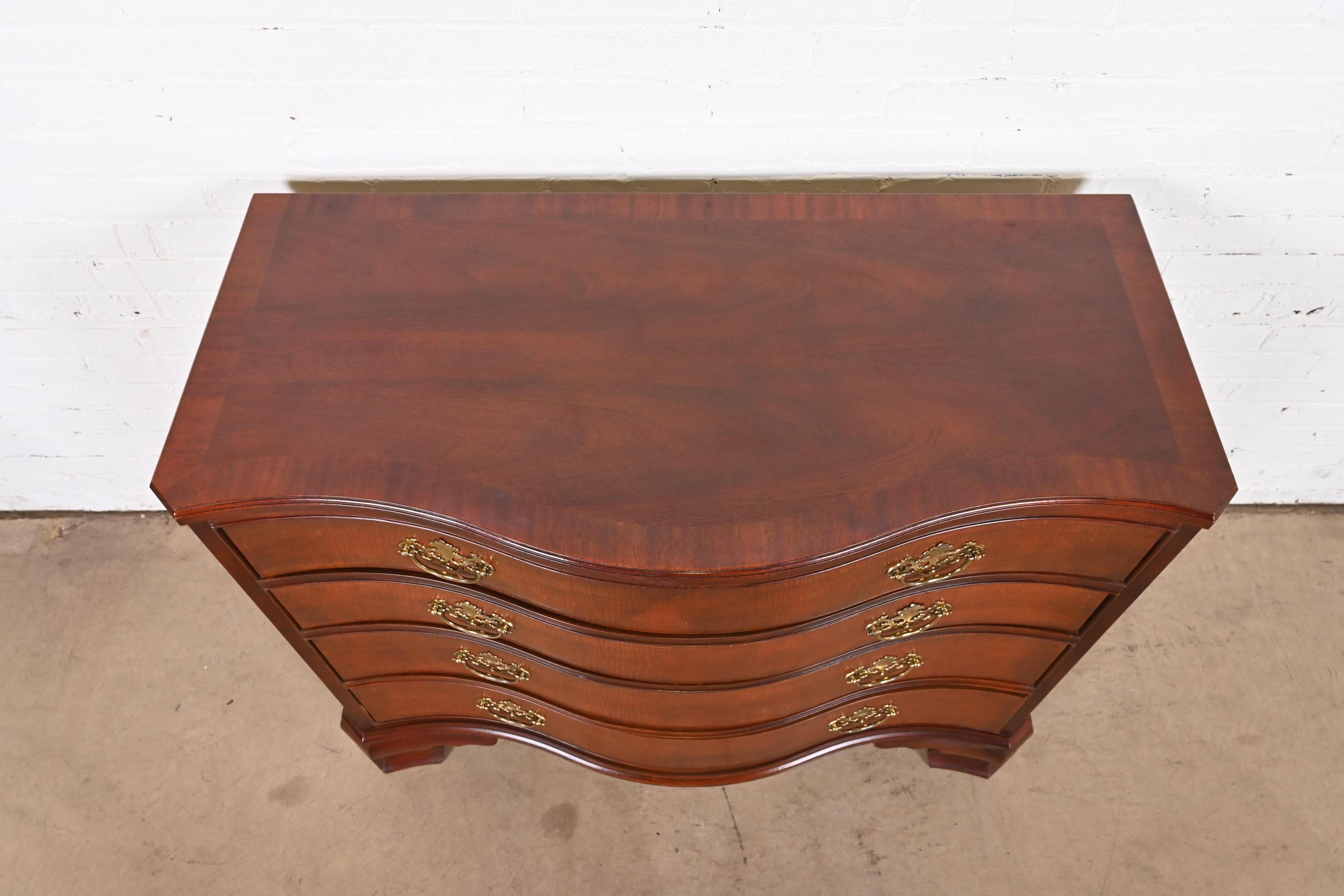 Baker Furniture Historic Charleston Chippendale Mahogany Serpentine Dresser 4