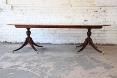 Baker Furniture Historic Charleston Collection Banded Mahogany Dining Table