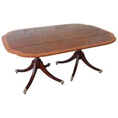 Baker Furniture Historic Charleston Collection Banded Mahogany Dining Table