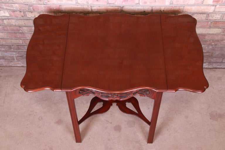 Baker Furniture Historic Charleston Collection Carved Mahogany Pembroke
