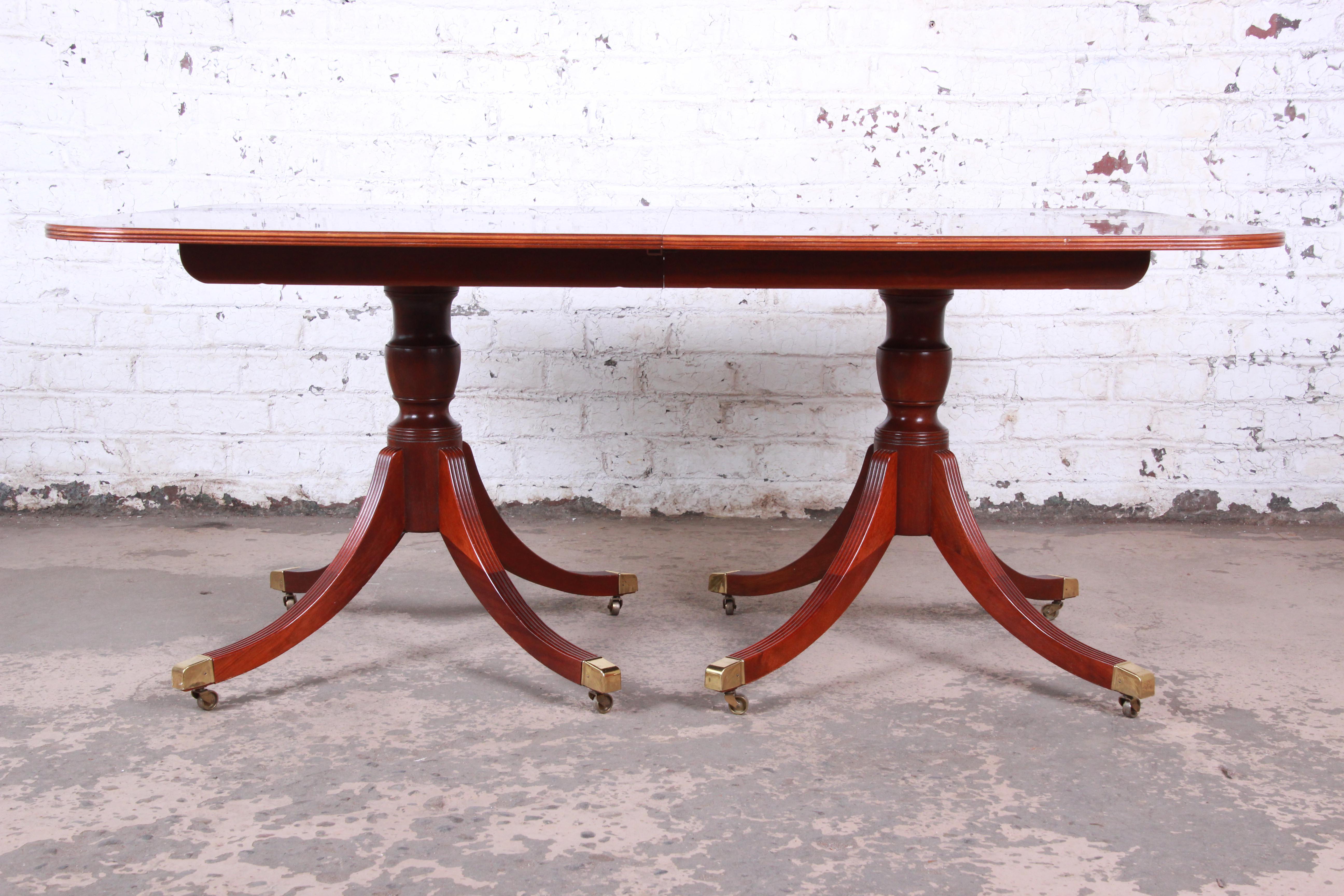 American Baker Furniture Historic Charleston Collection Mahogany Extension Dining Table