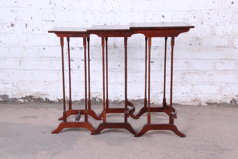 Baker Furniture Historic Charleston Collection Mahogany Nesting Tables