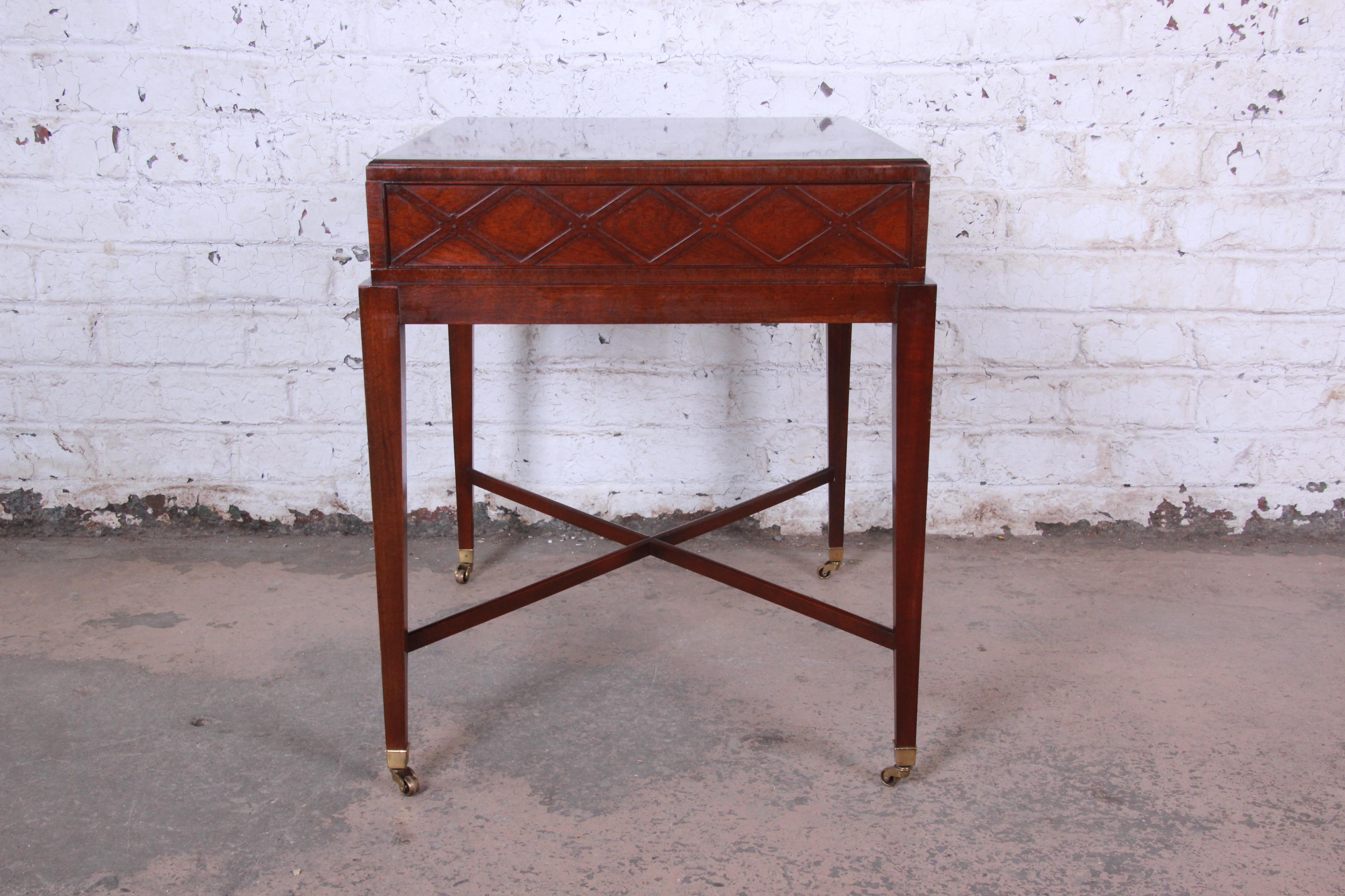 Baker Furniture Historic Charleston Collection Mahogany X-Base Side Table 1