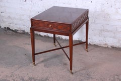 Baker Furniture Historic Charleston Collection Mahogany X-Base Side Table