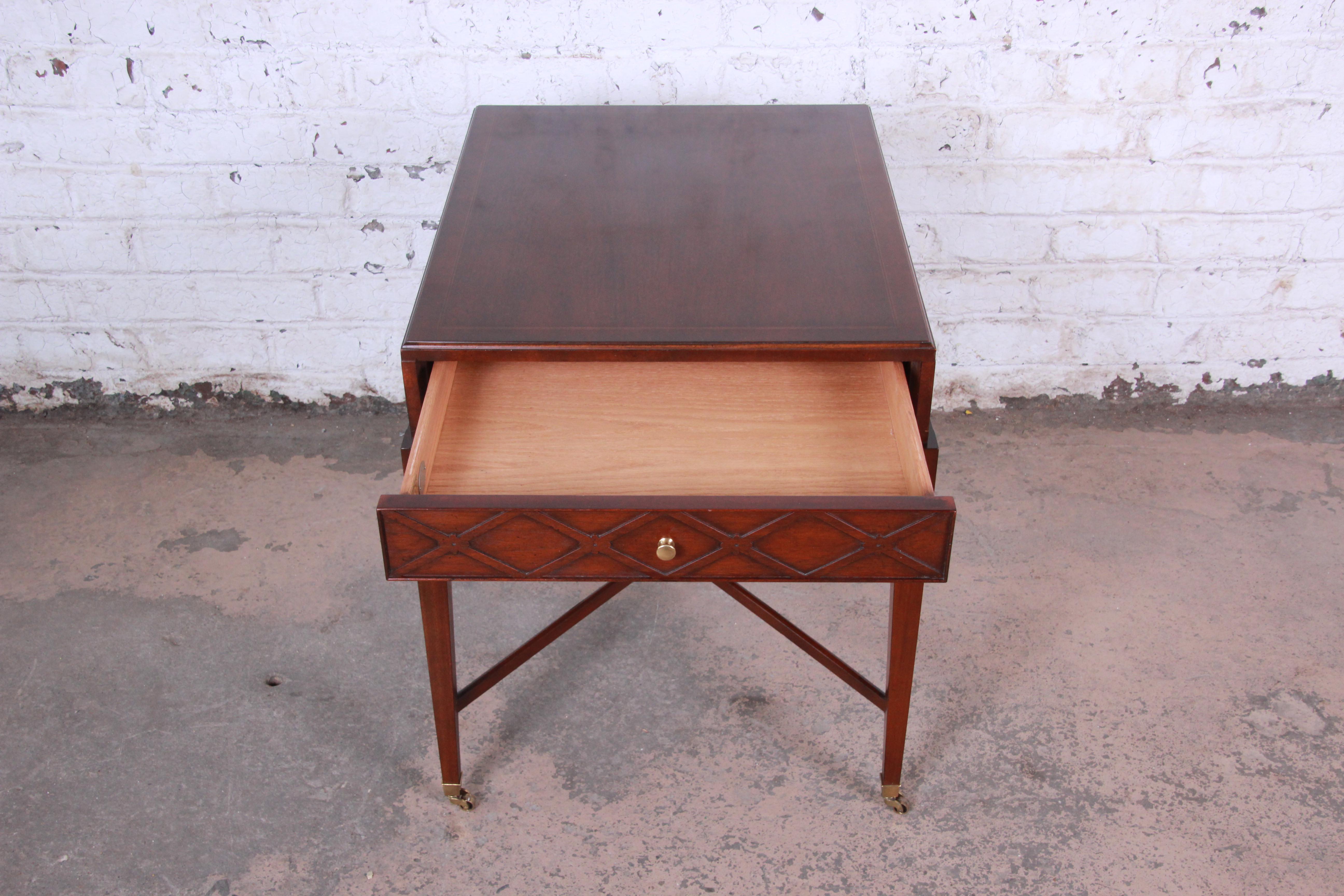 American Baker Furniture Historic Charleston Collection Mahogany X-Base Side Table