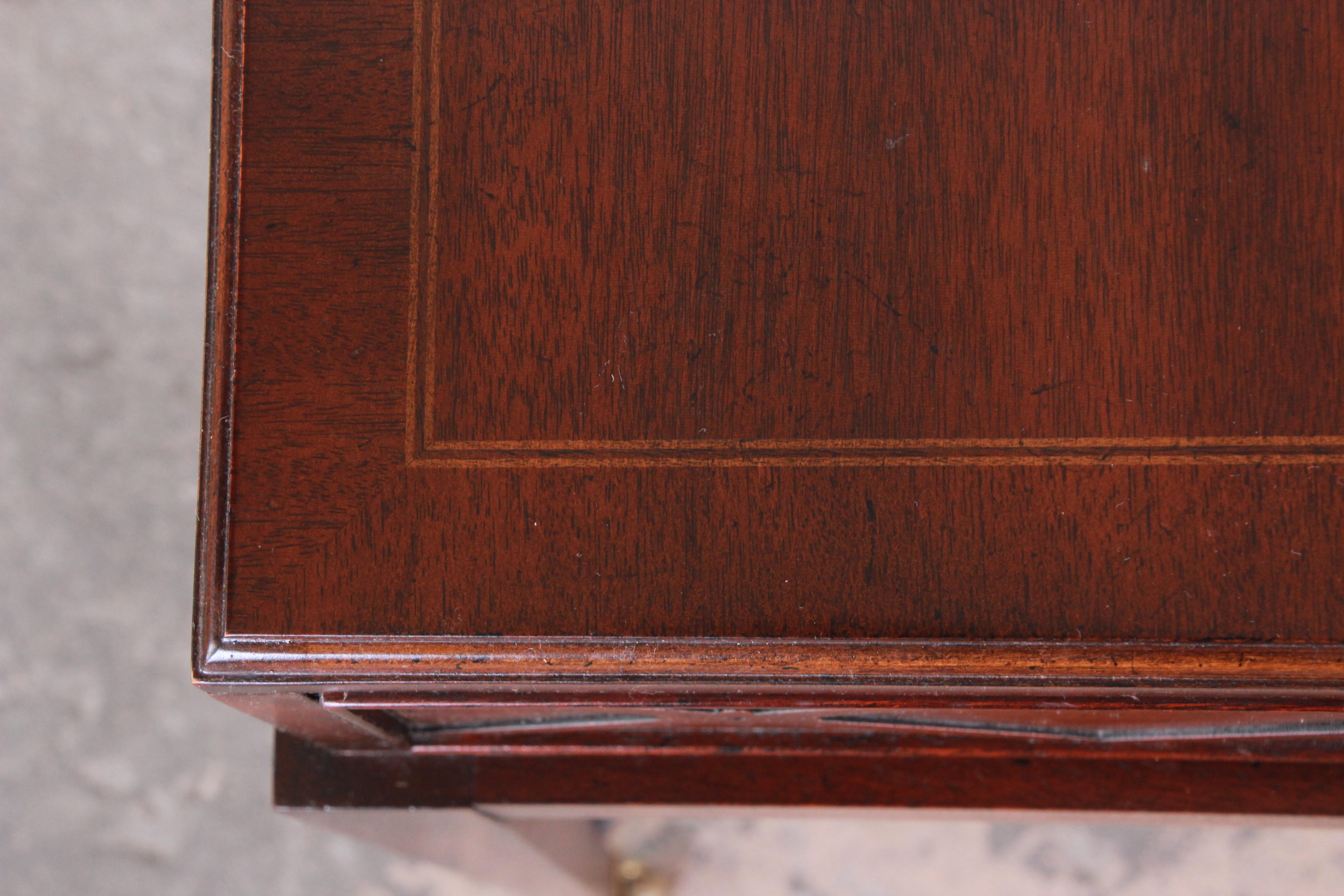 20th Century Baker Furniture Historic Charleston Collection Mahogany X-Base Side Table
