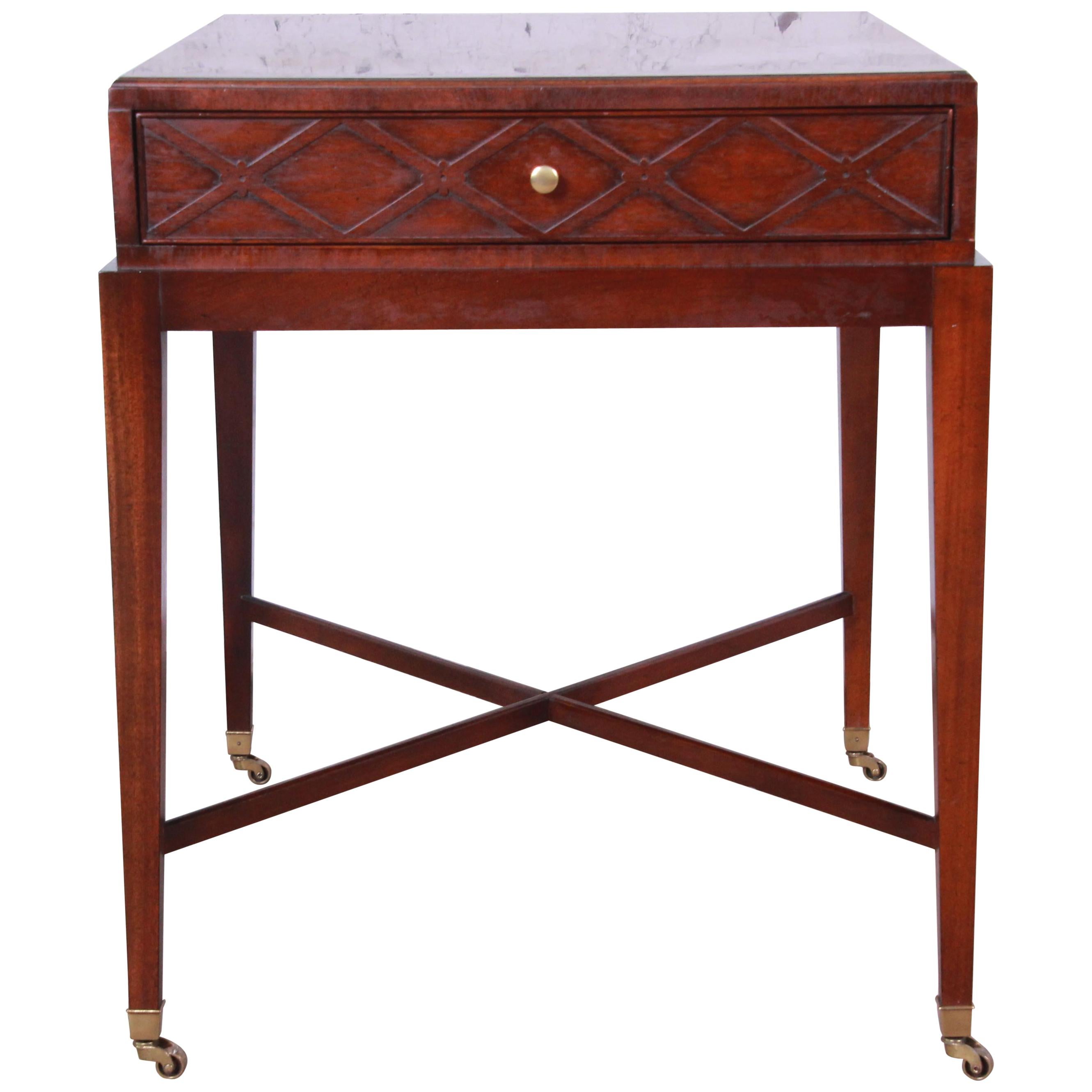 Baker Furniture Historic Charleston Collection Mahogany X-Base Side Table