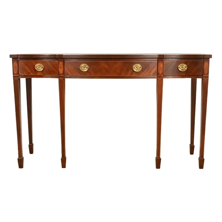 Baker Furniture Historic Charleston Federal Console Table  Newly Refinished For Sale