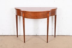 Baker Furniture Historic Charleston Federal Inlaid Mahogany Console Table