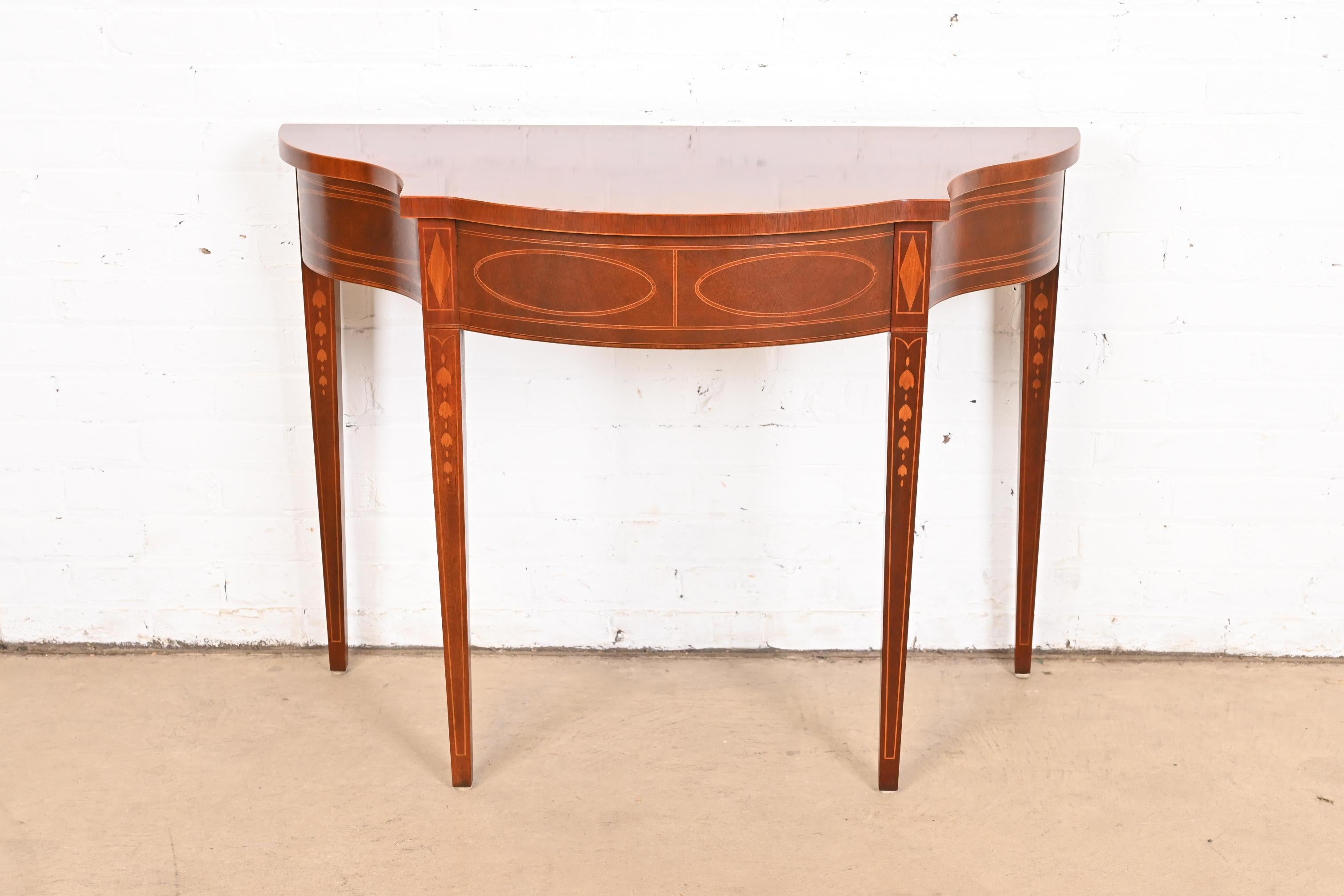 American Baker Furniture Historic Charleston Federal Mahogany Console or Entry Table For Sale