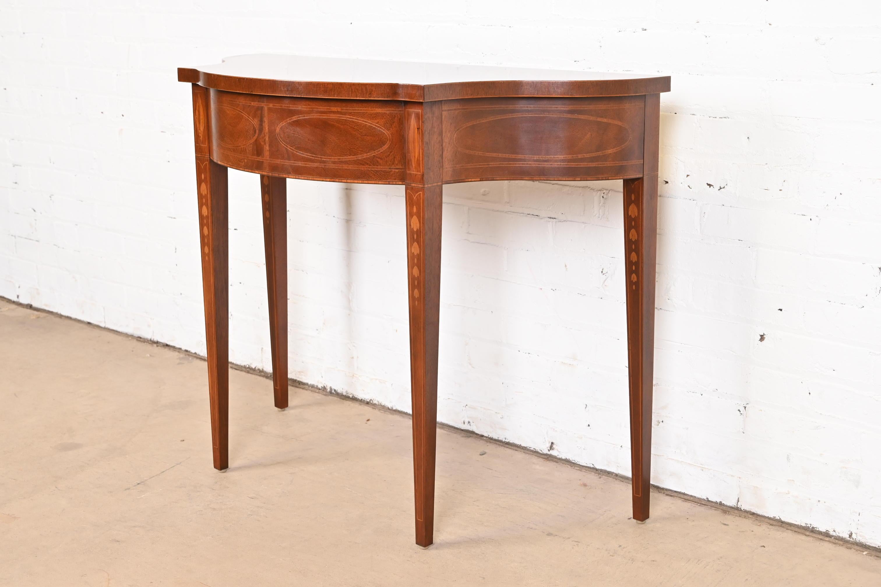 Late 20th Century Baker Furniture Historic Charleston Federal Mahogany Console or Entry Table