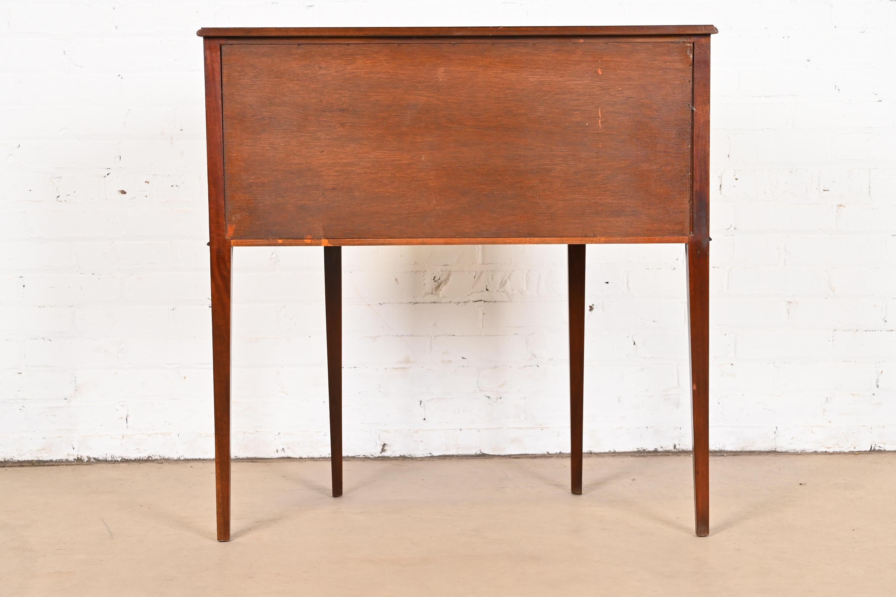 Baker Furniture Historic Charleston Federal Mahogany Demilune Cabinet For Sale 9