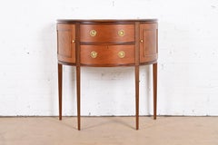 Baker Furniture Historic Charleston Federal Mahogany Demilune Cabinet