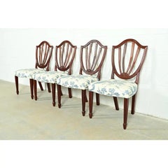 Baker Furniture Historic Charleston Federal Mahogany Dining Chairs, Set of Four