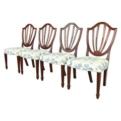 Baker Furniture Historic Charleston Federal Mahogany Dining Chairs, Set of Four