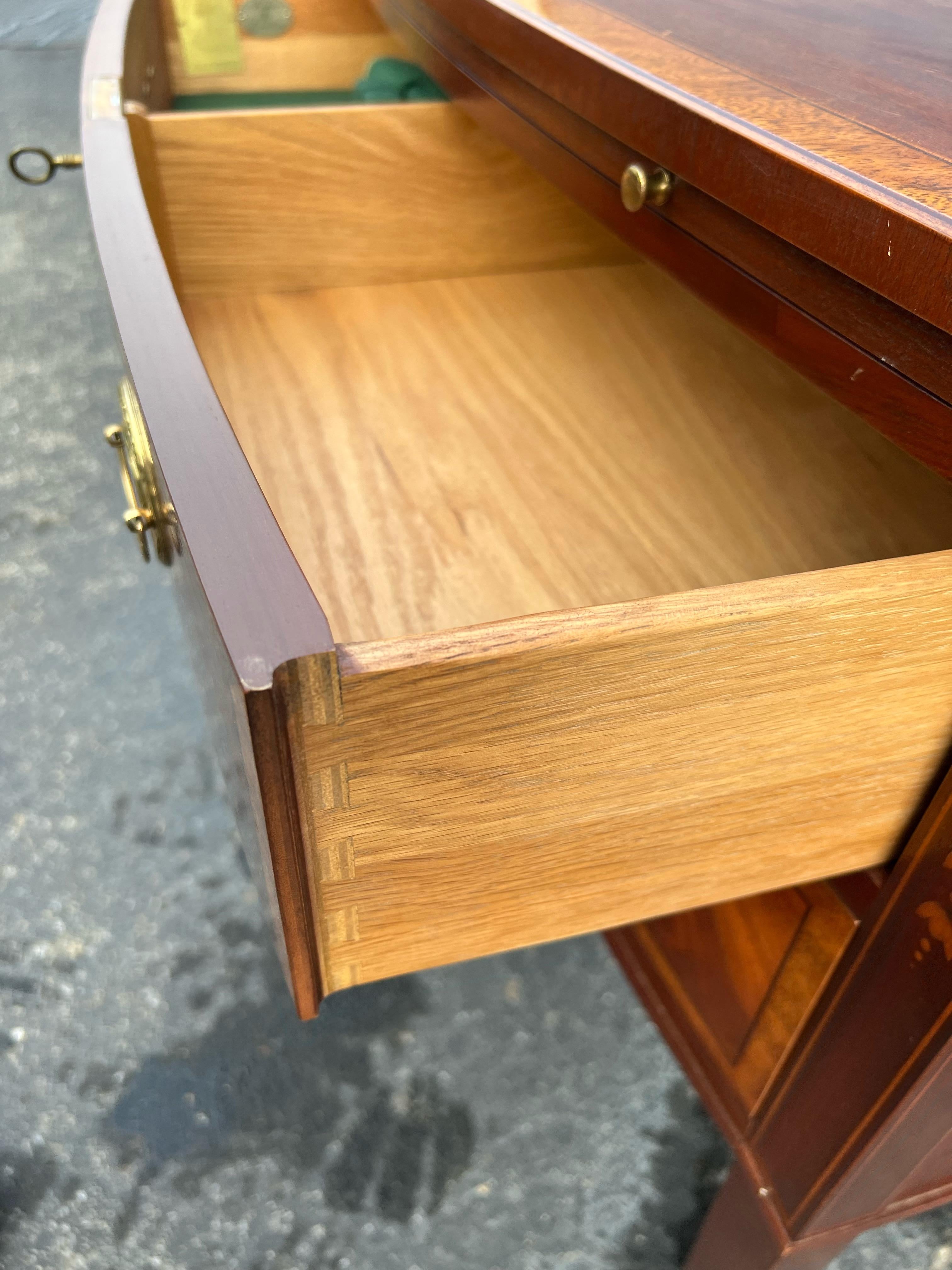 American Classical Baker Furniture Historic Charleston Flame Mahogany Huntboard / Sideboard - Pair