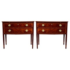 Baker Furniture Historic Charleston Flame Mahogany Huntboard / Sideboard - Pair