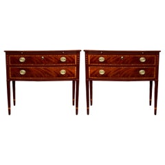 Baker Furniture Historic Charleston Flame Mahogany Huntboard / Sideboard - Pair