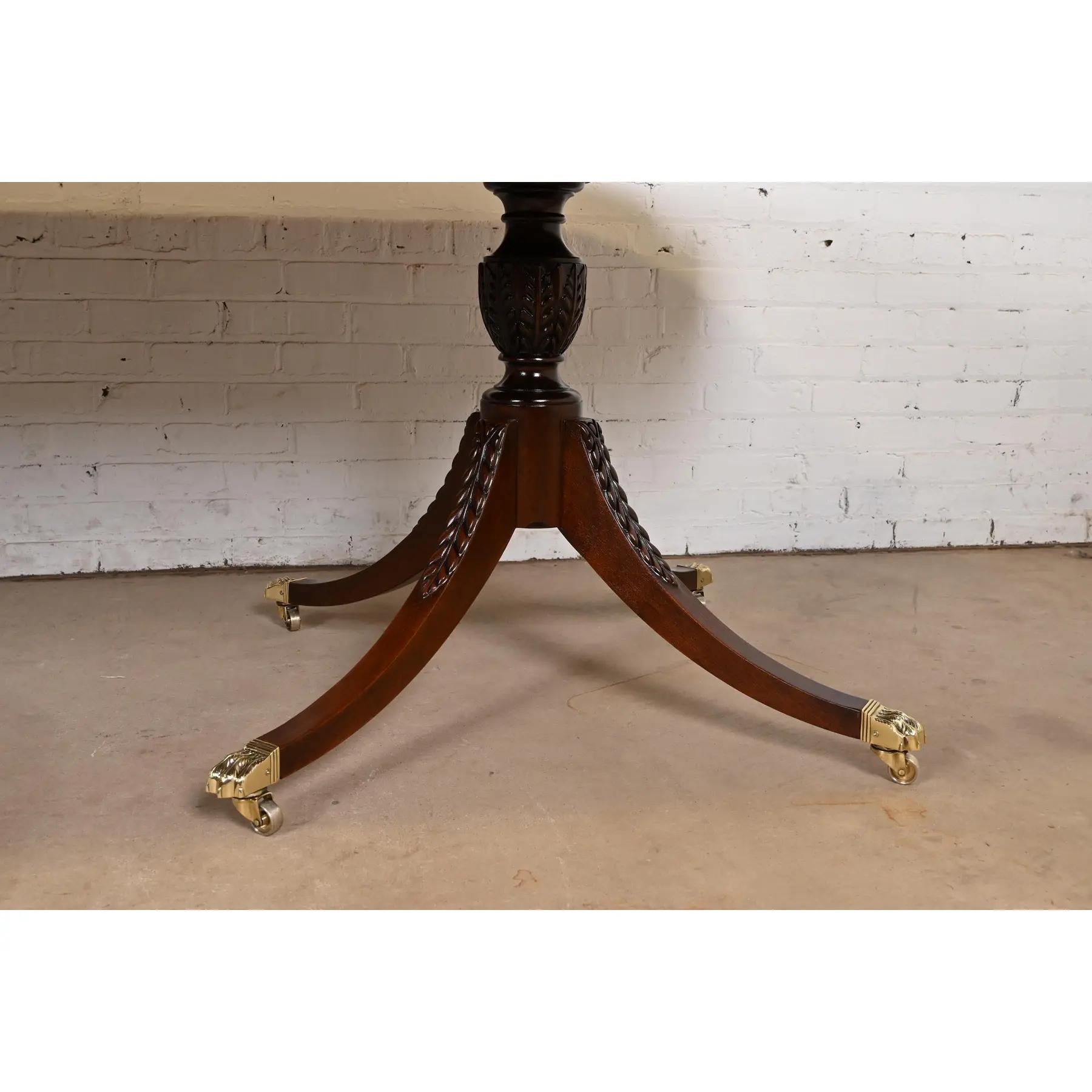 Tavolo da pranzo Baker Furniture Historic Charleston Georgian Banded Flame Mahogany 3