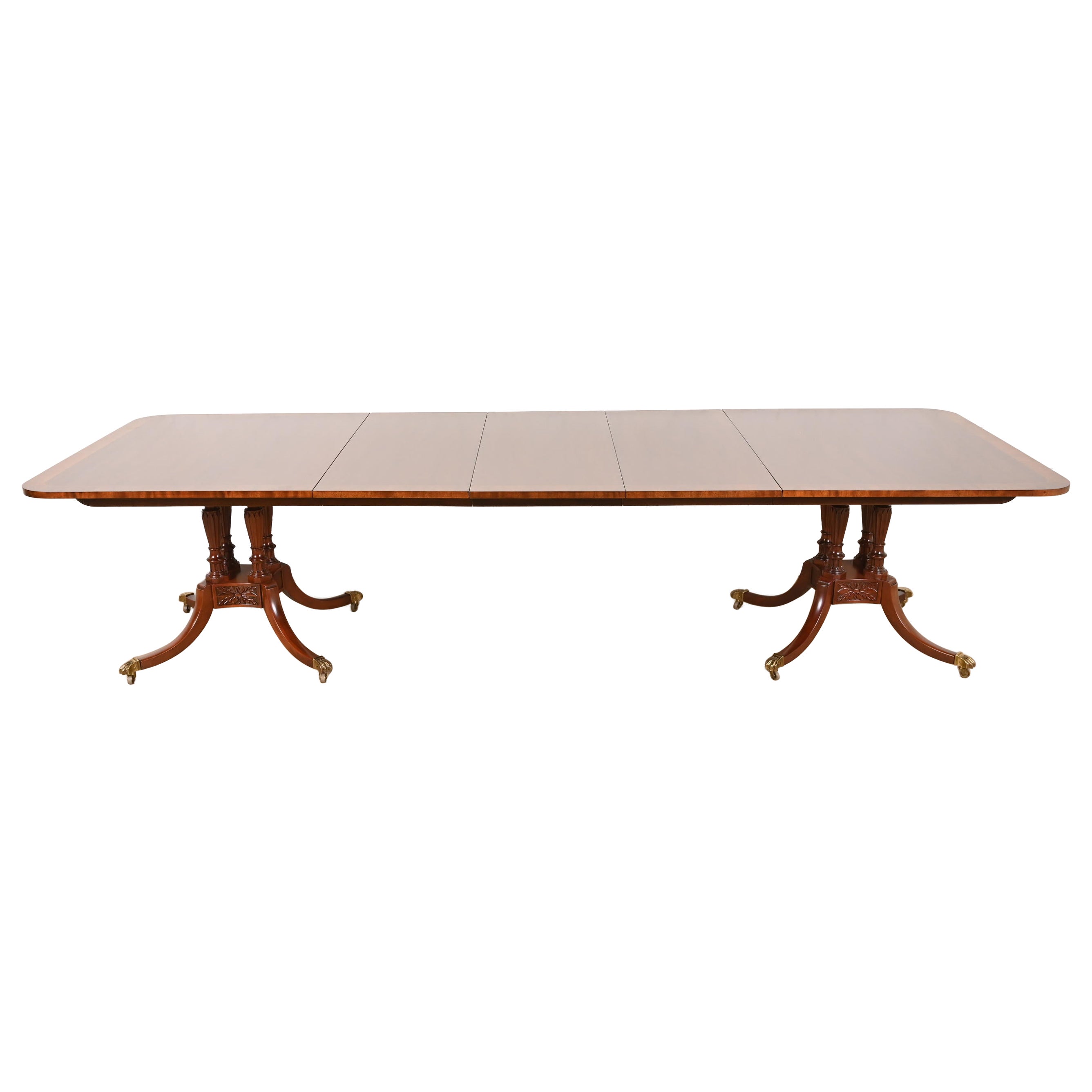 Baker Furniture Historic Charleston Georgian Banded Mahogany Table, Refinished en vente