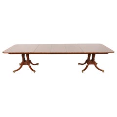Baker Furniture Historic Charleston Georgian Banded Mahogany Table, Refinished
