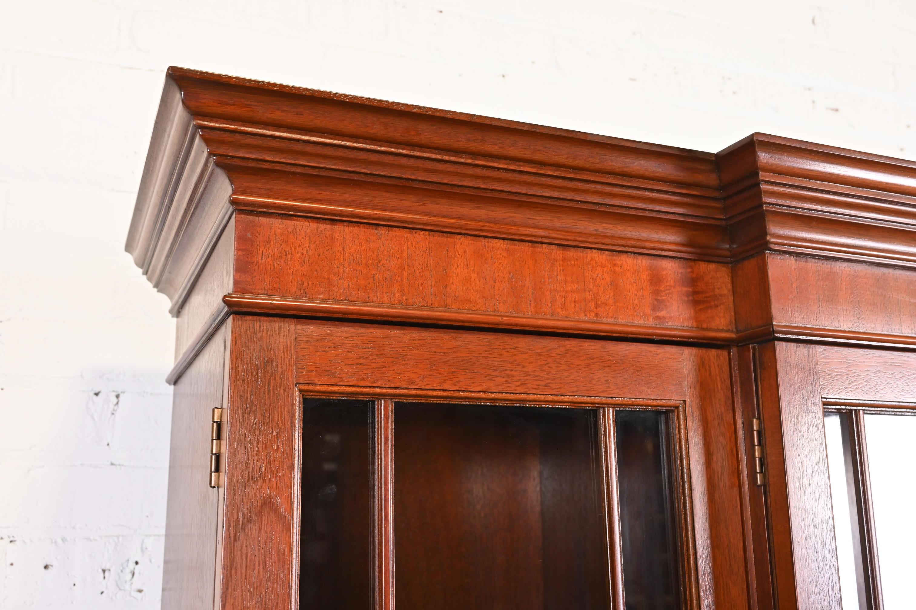 Baker Furniture Historic Charleston Georgian Breakfront Bookcase Cabinet 8