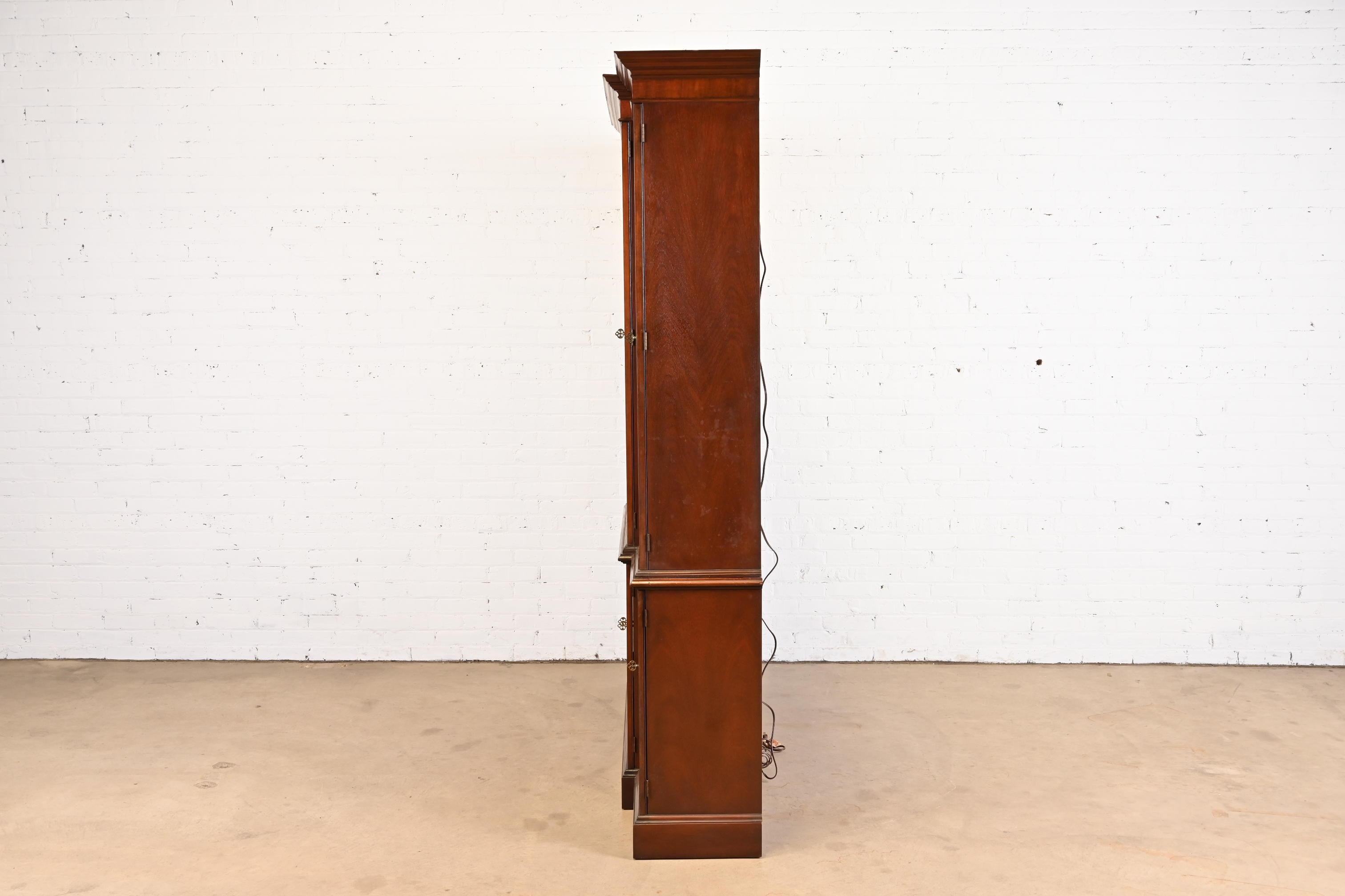 Baker Furniture Historic Charleston Georgian Breakfront Bookcase Cabinet 9