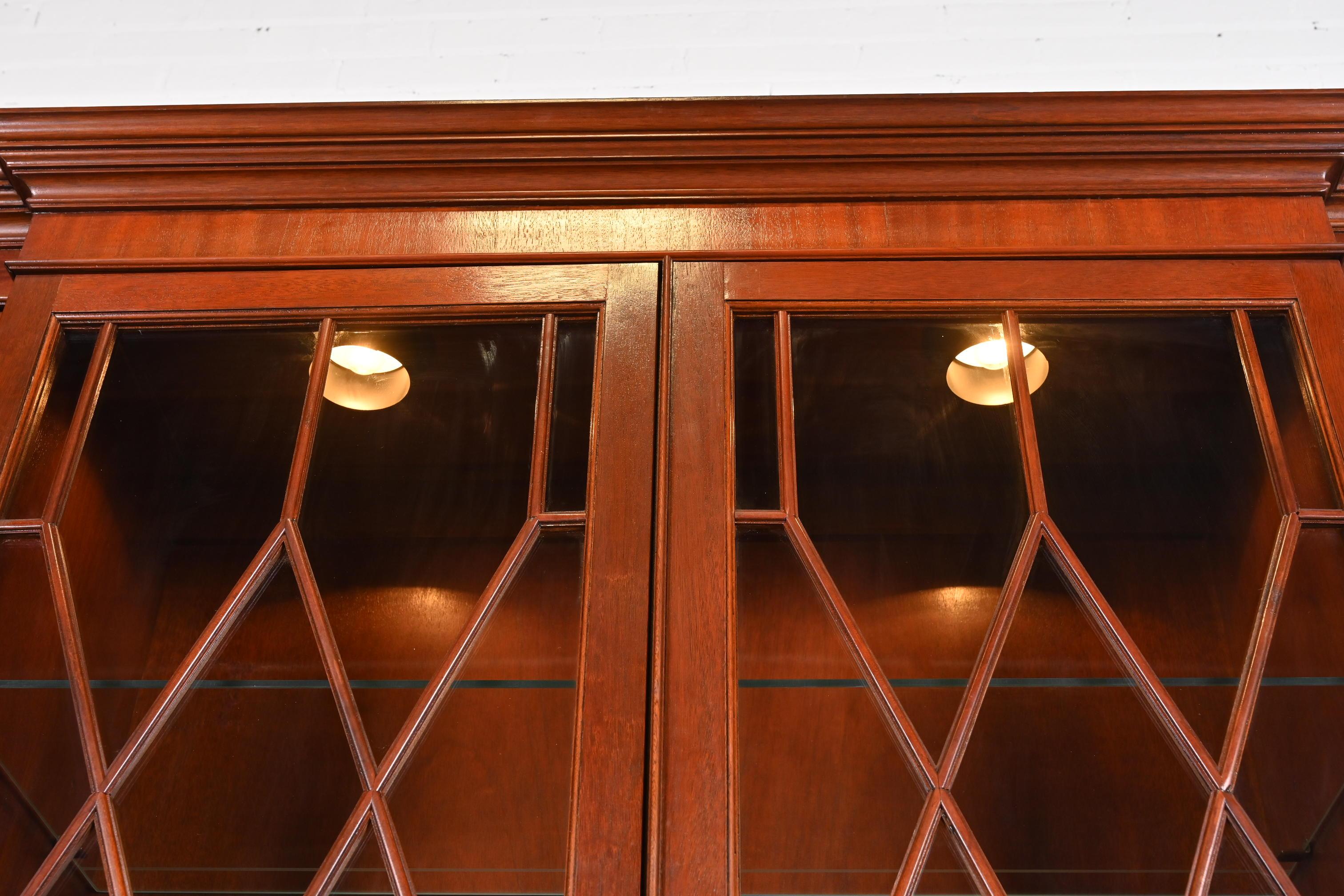 Baker Furniture Historic Charleston Georgian Breakfront Bookcase Cabinet 2