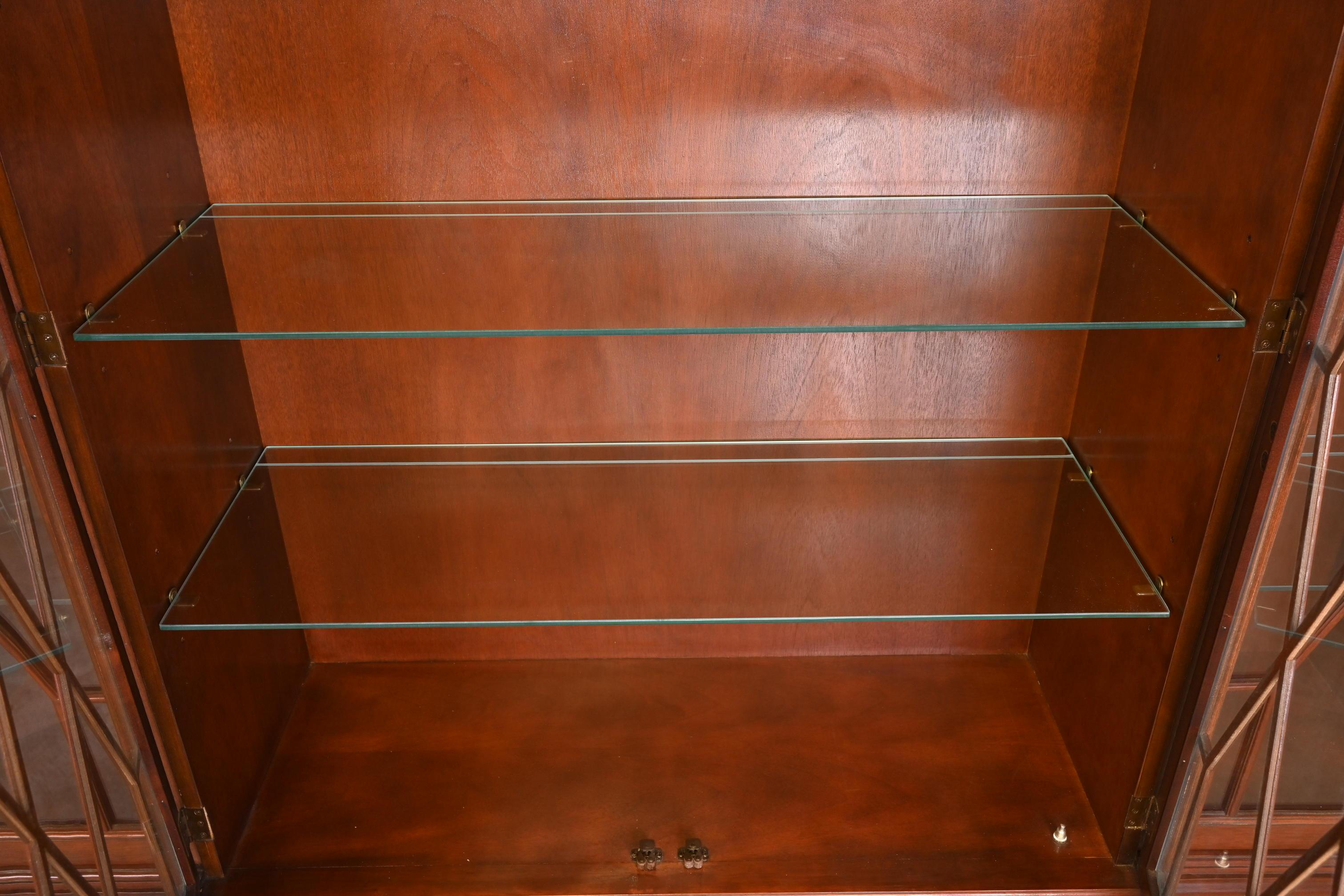 Baker Furniture Historic Charleston Georgian Breakfront Bookcase Cabinet 3