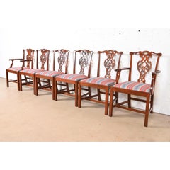 Baker Furniture Historic Charleston Georgian Carved Mahogany Dining Chairs