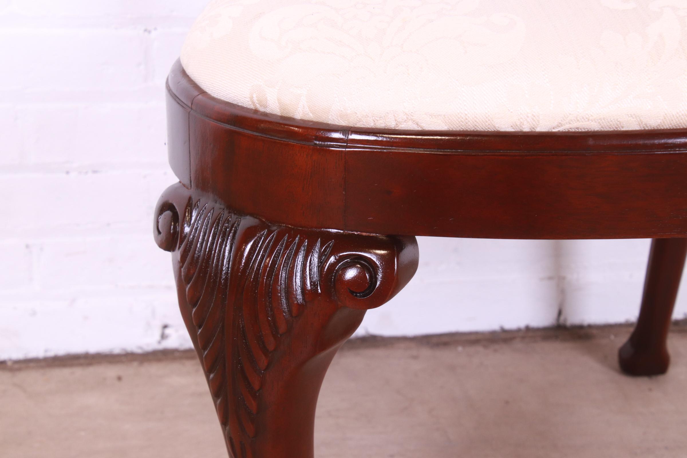 Baker Furniture Historic Charleston Georgian Carved Mahogany Dining Chairs, Six 6