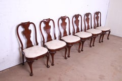 Baker Furniture Historic Charleston Georgian Carved Mahogany Dining Chairs, Six