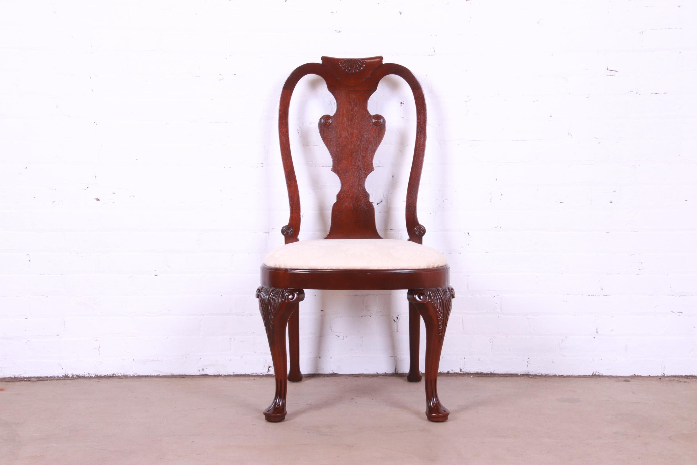 Baker Furniture Historic Charleston Georgian Carved Mahogany Dining Chairs, Six 1