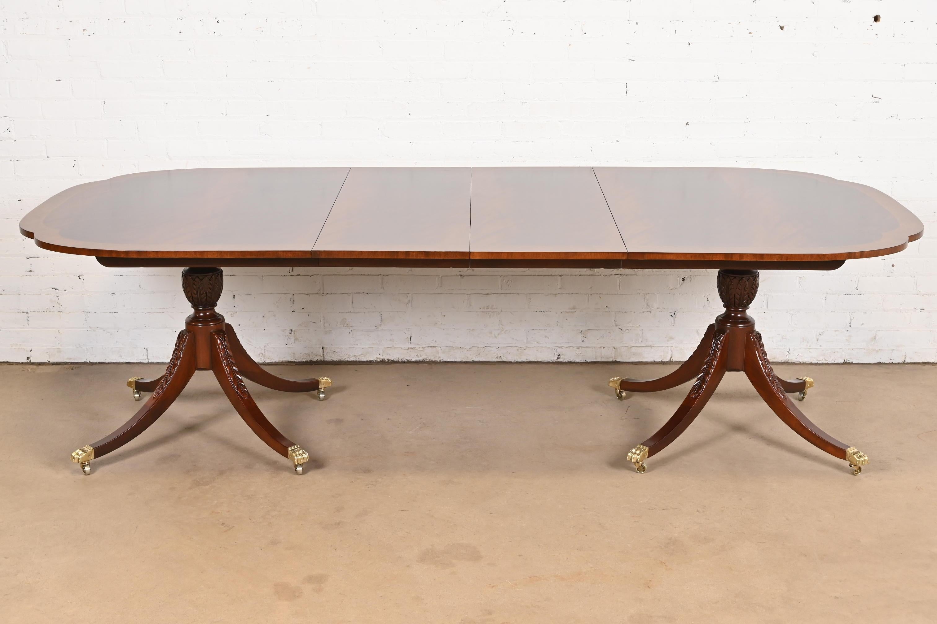 American Baker Furniture Historic Charleston Georgian Dining Table, Newly Refinished For Sale