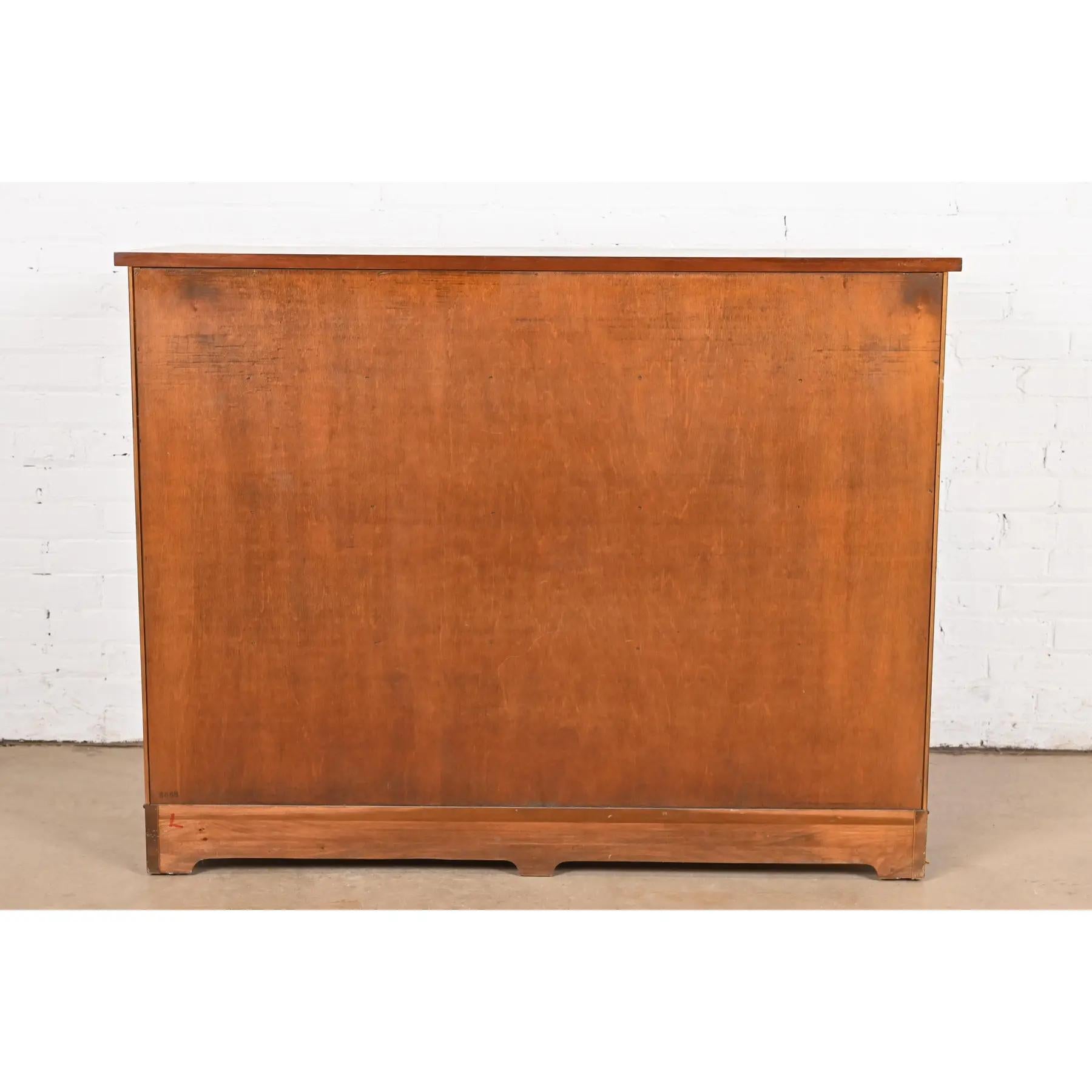 Baker Furniture Historic Charleston Georgian Inlaid Flame Mahogany Dresser Chest 5