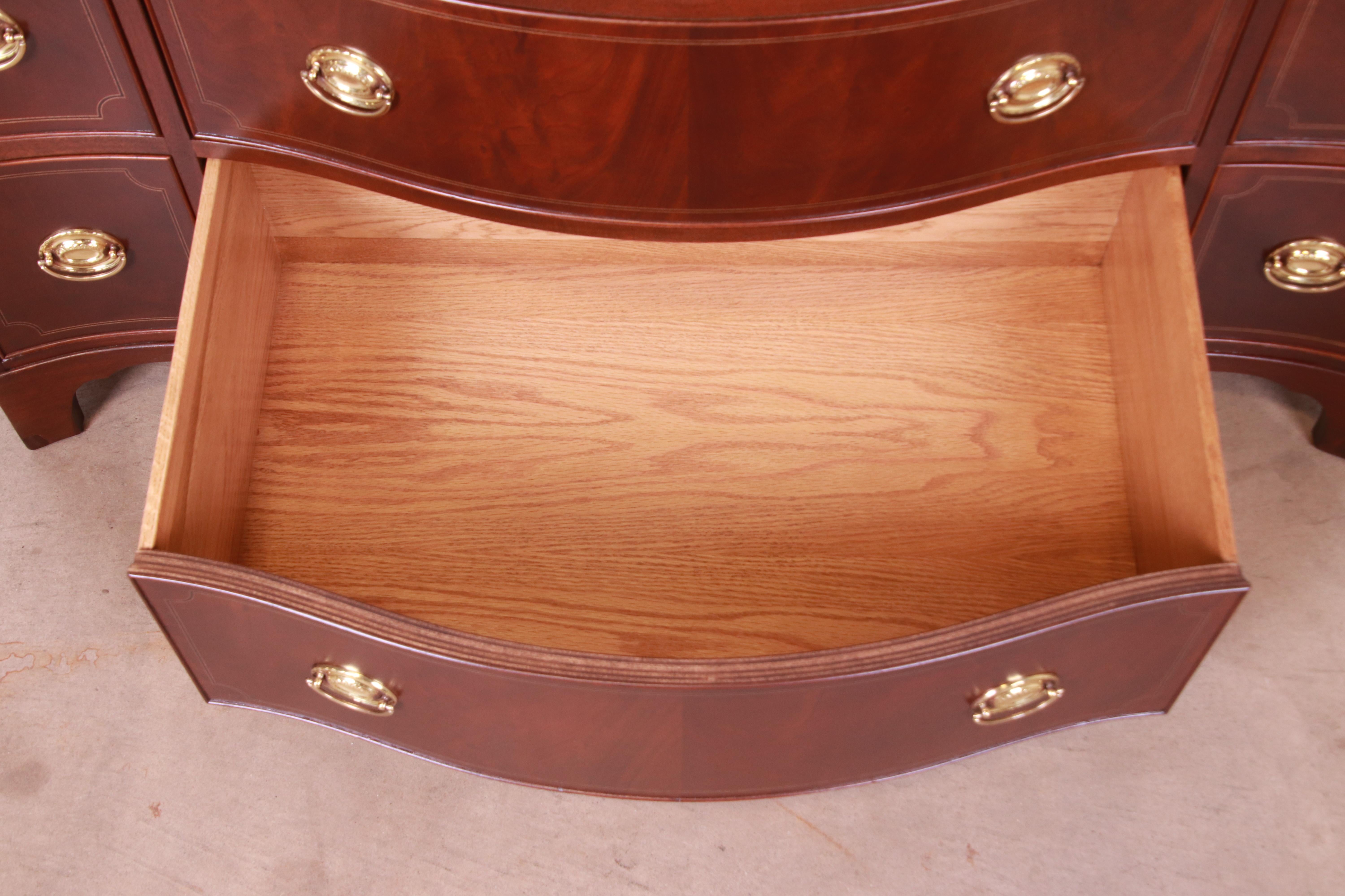 Baker Furniture Historic Charleston Georgian Inlaid Mahogany Dresser Chest 6