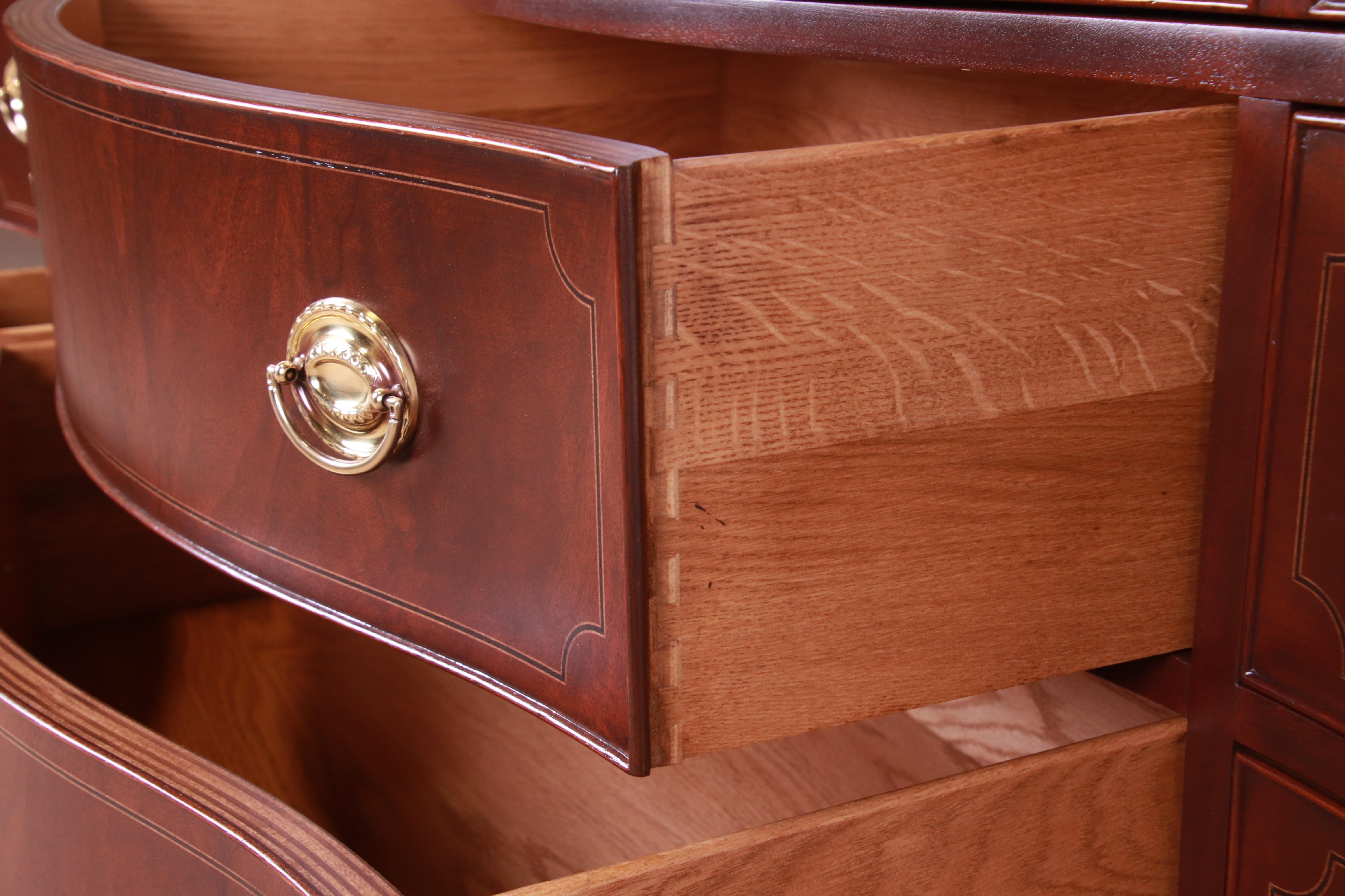 Baker Furniture Historic Charleston Georgian Inlaid Mahogany Dresser Chest 7